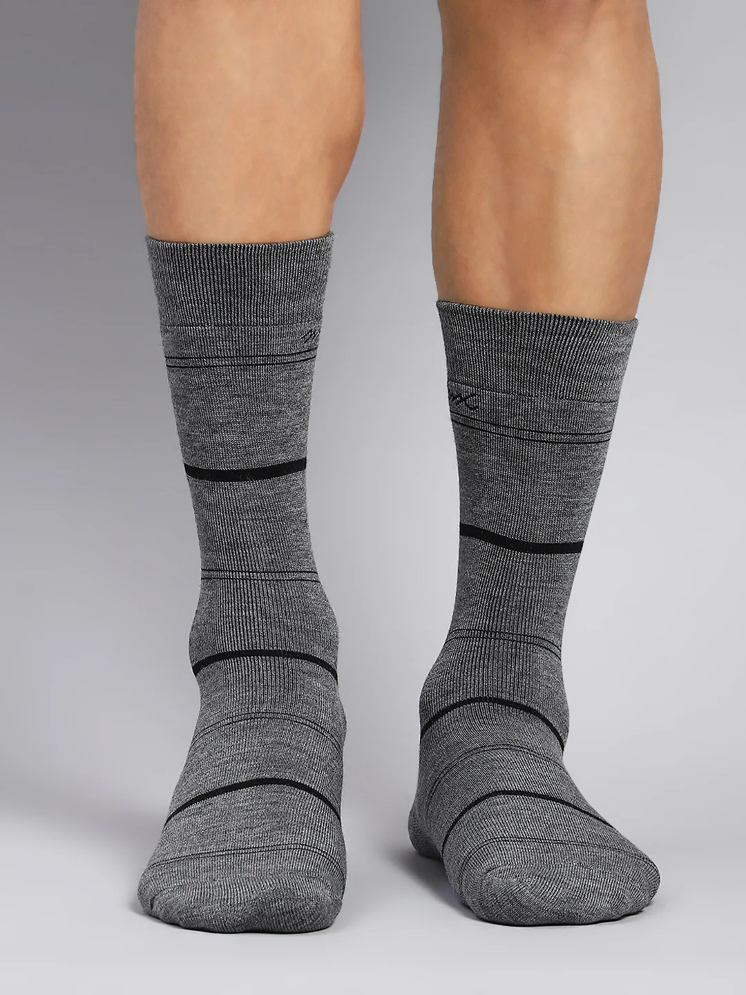 Men Wool blend Self Design Calf Length Socks (Pack of 2) - Image 2