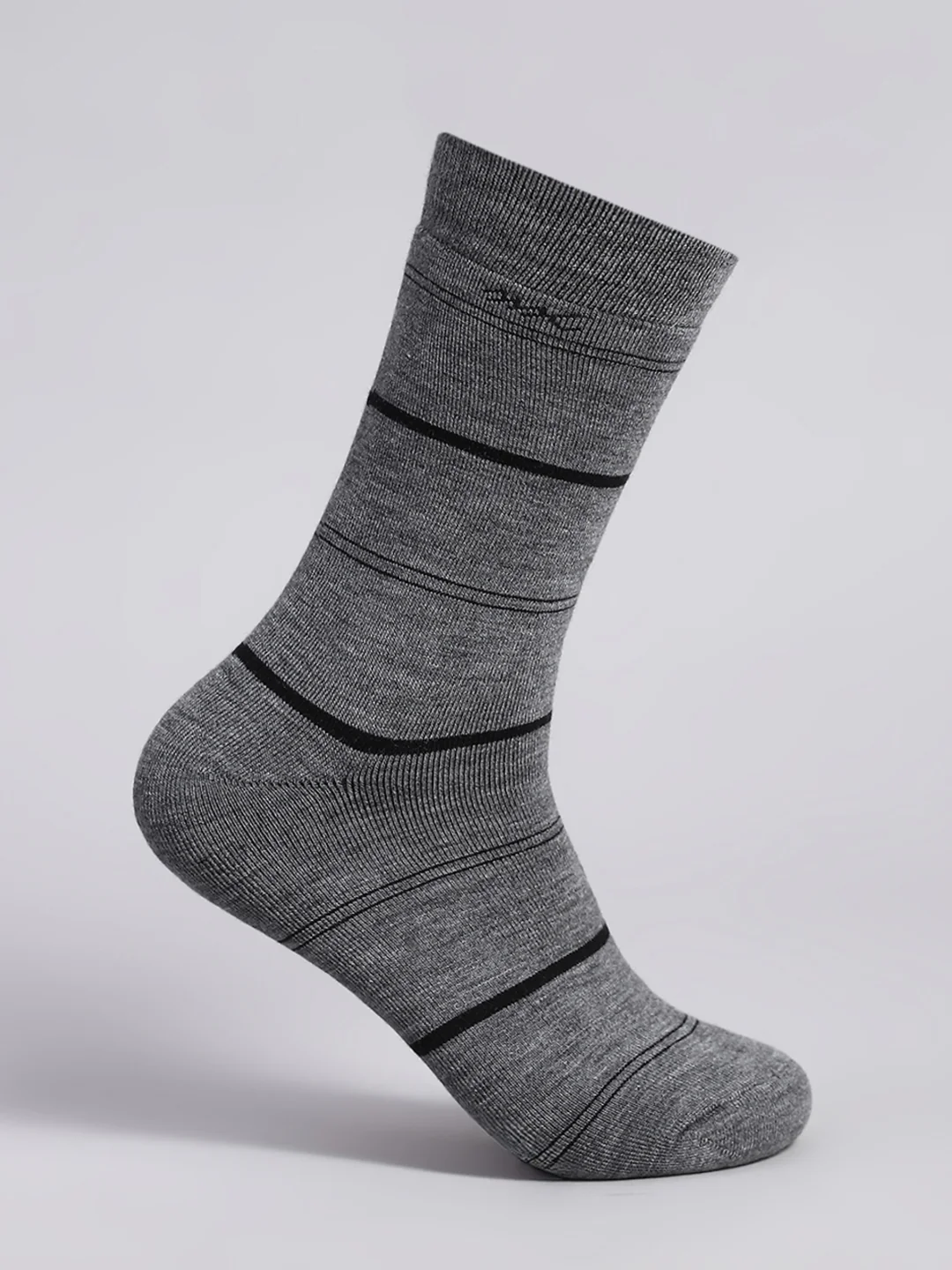 Men Wool blend Self Design Calf Length Socks (Pack of 2) - Image 4