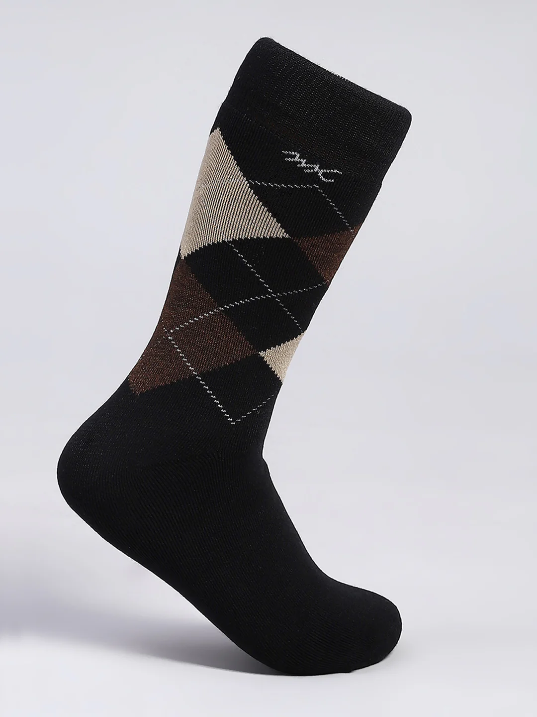 Men Wool blend Self Design Mid Calf Length Socks (1 Pair) - Image 3