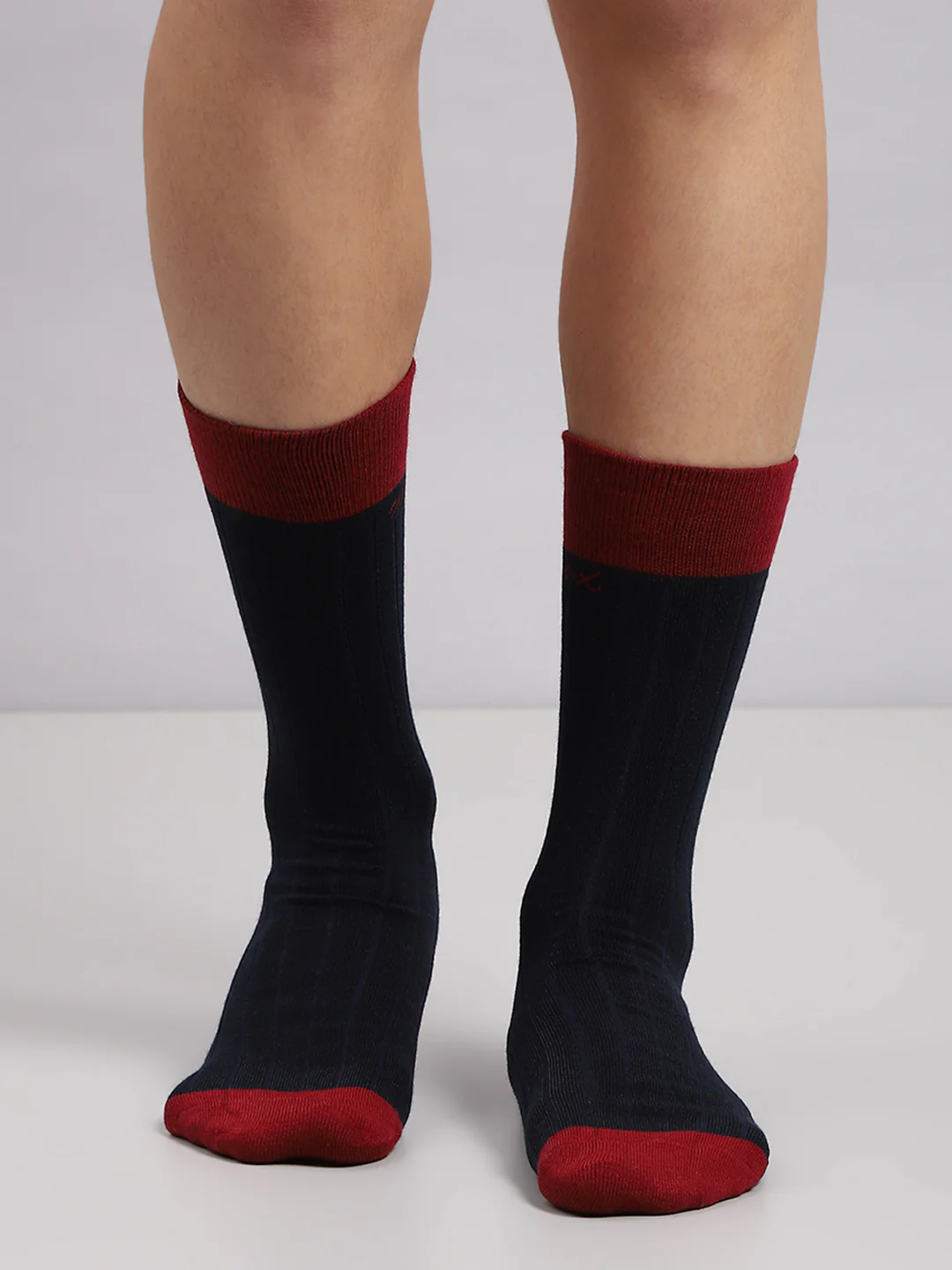 Men Wool blend Solid Mid Calf Length Socks (1 Pair) - Image 2