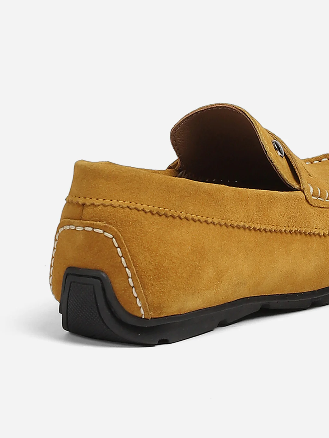 Men Yellow Slip-On Genuine Leather Loafer - Image 11