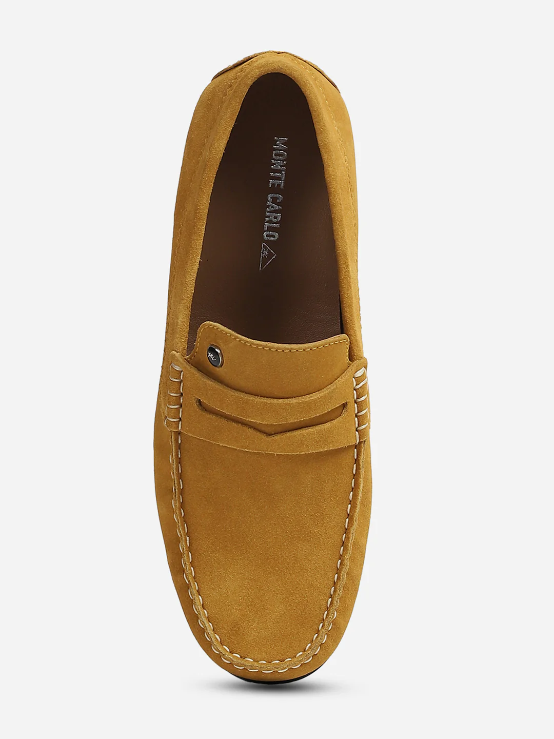 Men Yellow Slip-On Genuine Leather Loafer - Image 8