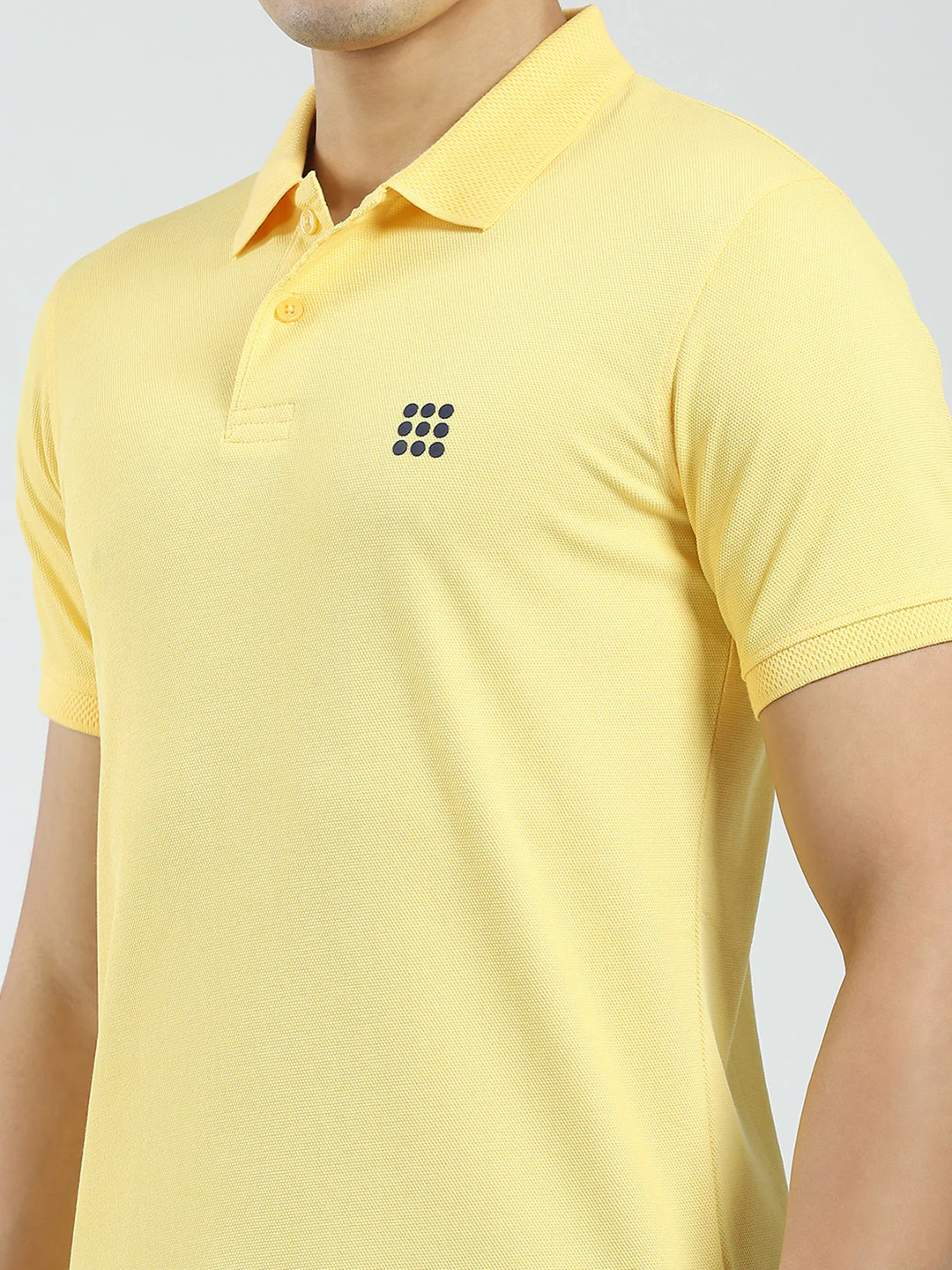 Rock.it Men Yellow Solid Collar Half Sleeve T-Shirt - Image 7