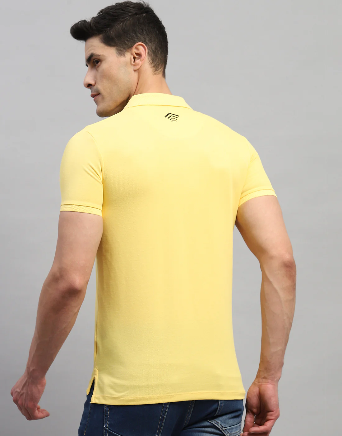 Rock.it Men Yellow Solid Polo Collar Half Sleeve T-Shirt - Image 5