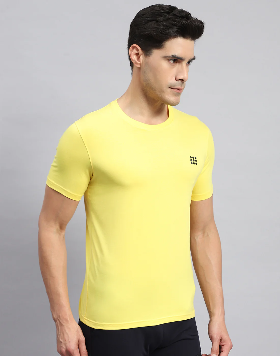 Rock.it Men Yellow Solid Round Neck Half Sleeve T-Shirt - Image 4