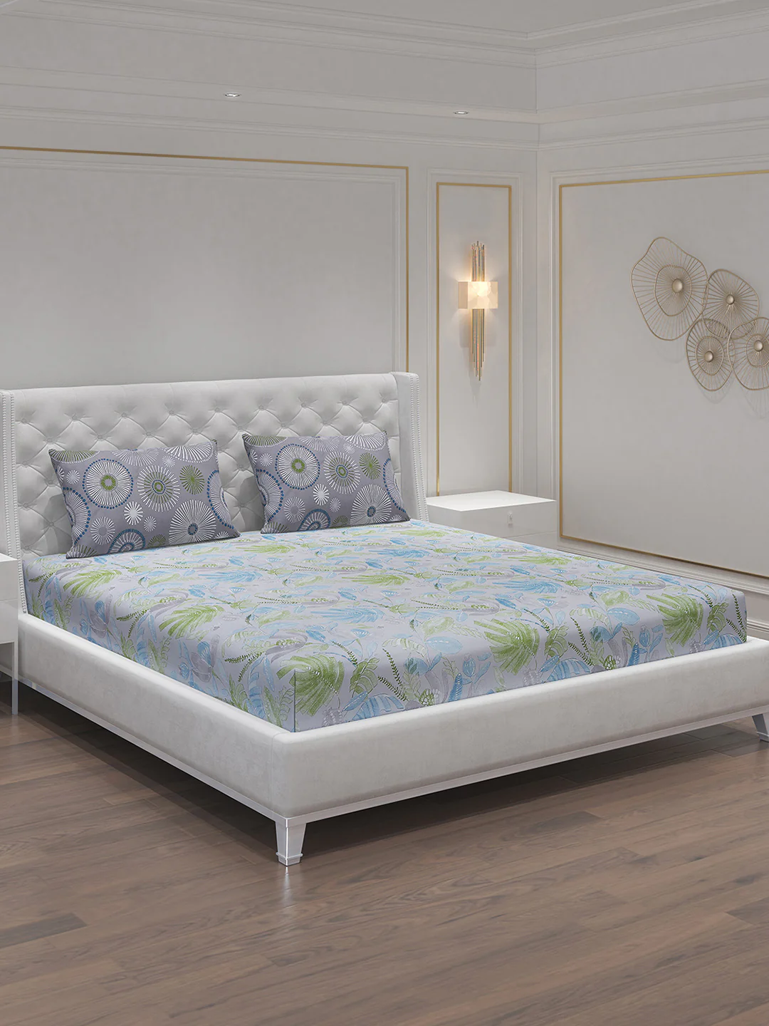 MOCA by Monte Carlo 104 GSM Cotton Double Bedsheet With 2 Pillow Covers - Image 2