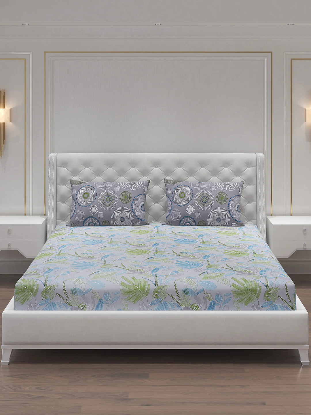 MOCA by Monte Carlo 104 GSM Cotton Double Bedsheet With 2 Pillow Covers - Image 4