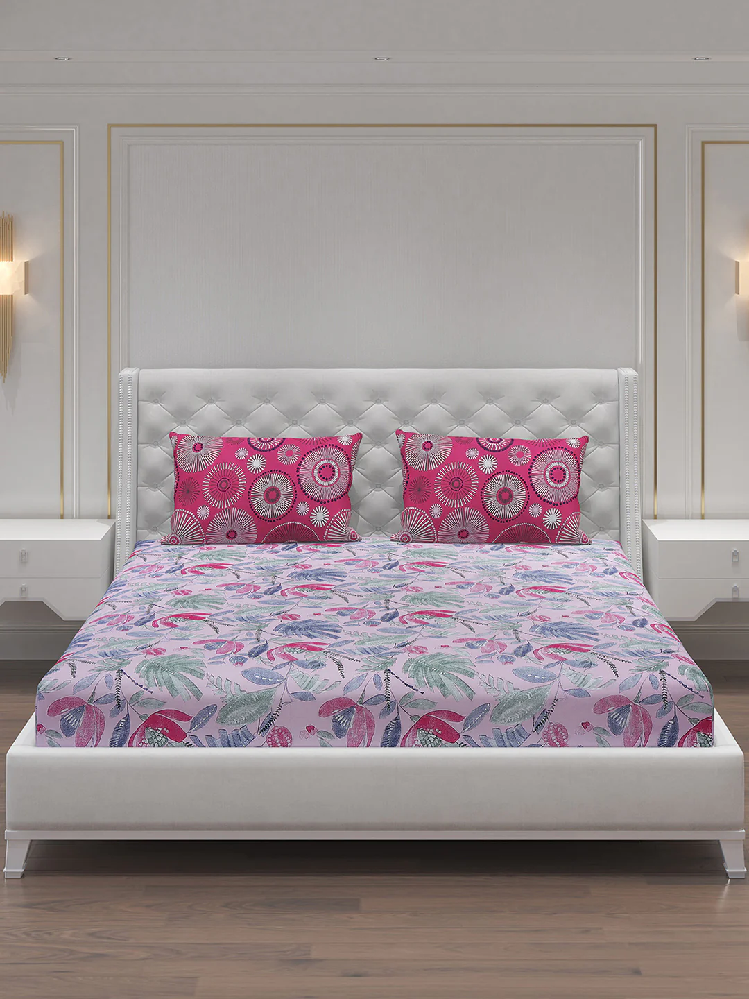 MOCA by Monte Carlo 104 GSM Cotton Double Bedsheet With 2 Pillow Covers - Image 4