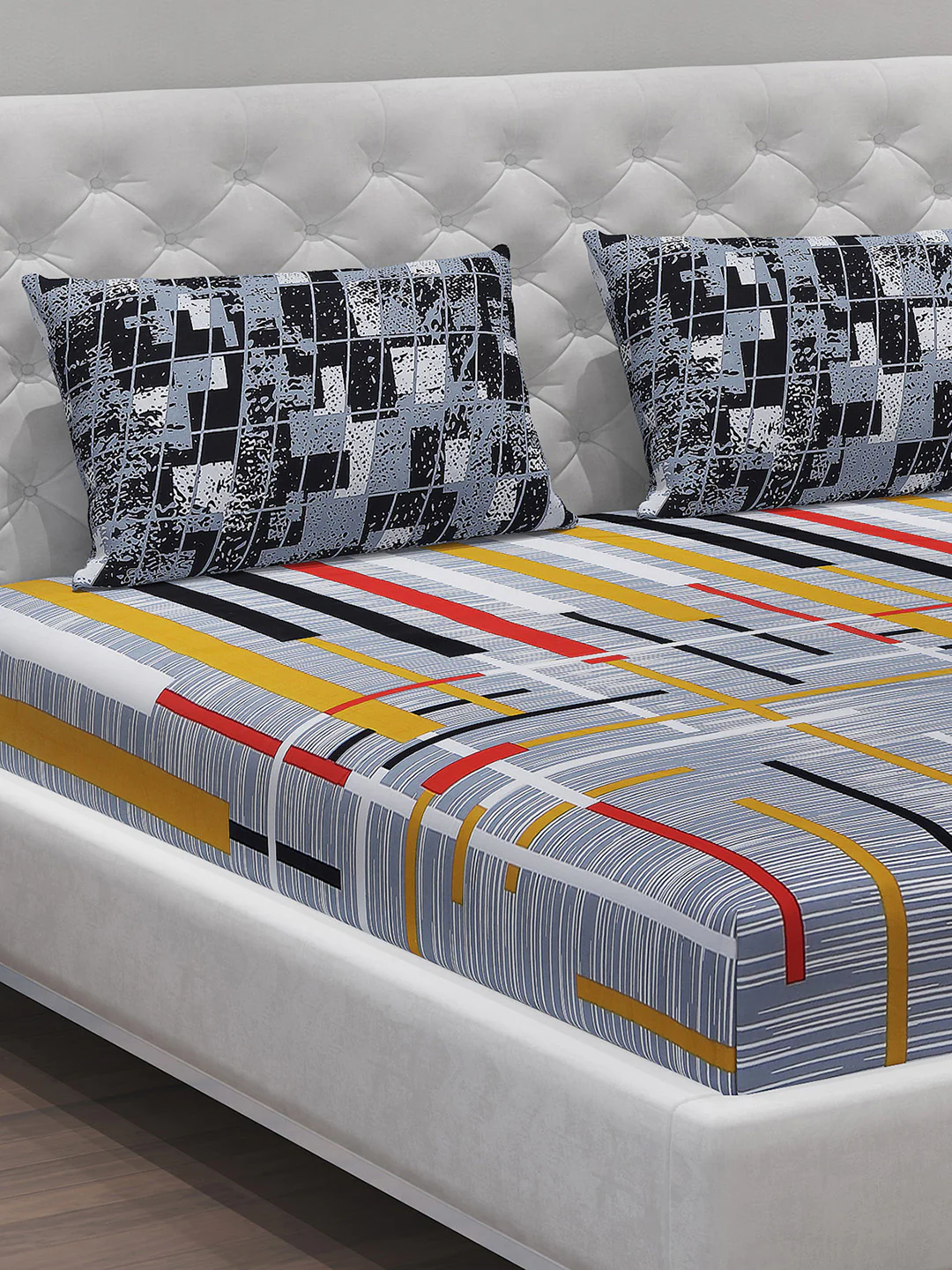 MOCA by Monte Carlo 104 GSM Cotton Double Bedsheet With 2 Pillow Covers - Image 4