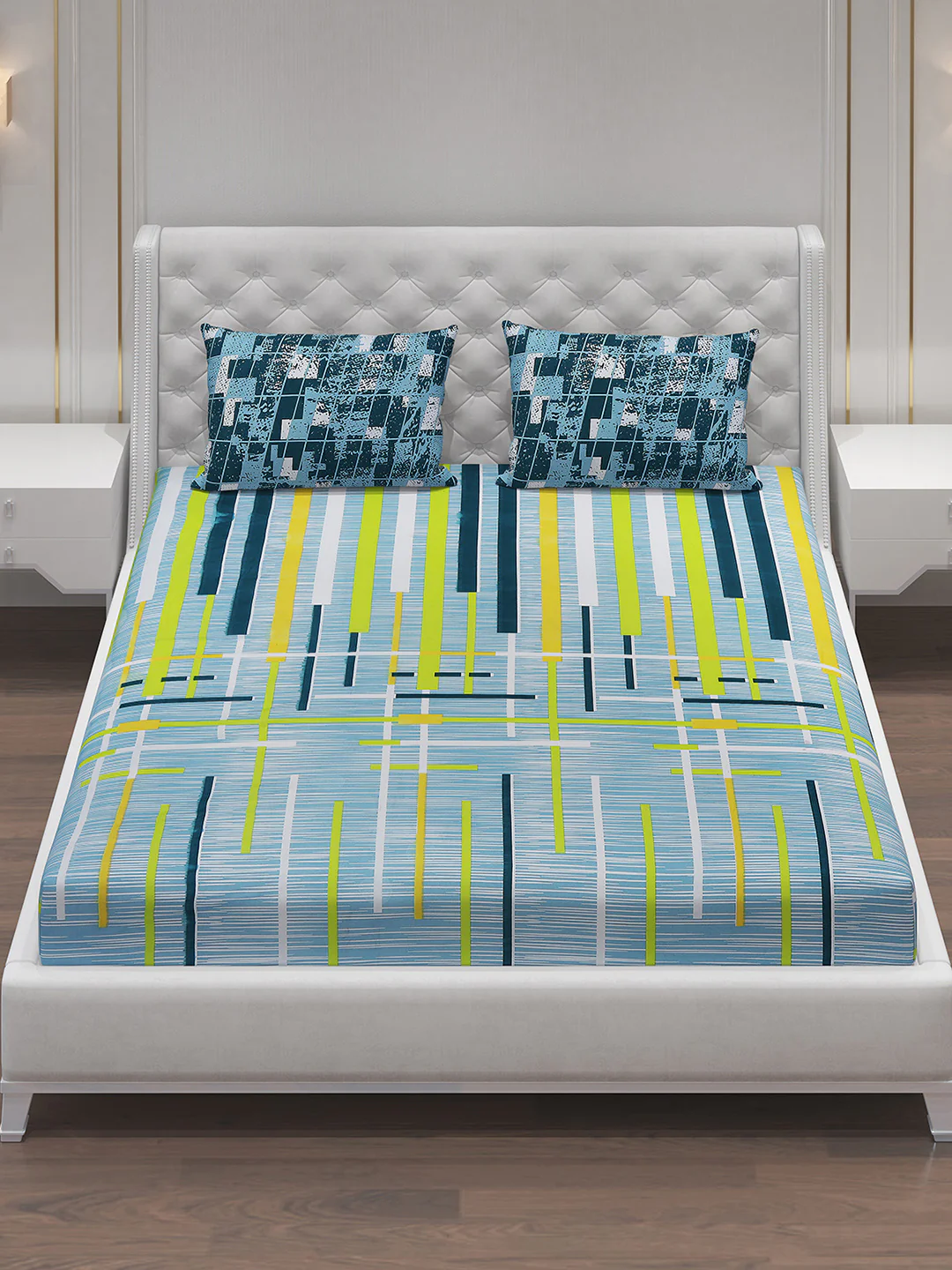 MOCA by Monte Carlo 104 GSM Cotton Double Bedsheet With 2 Pillow Covers - Image 2