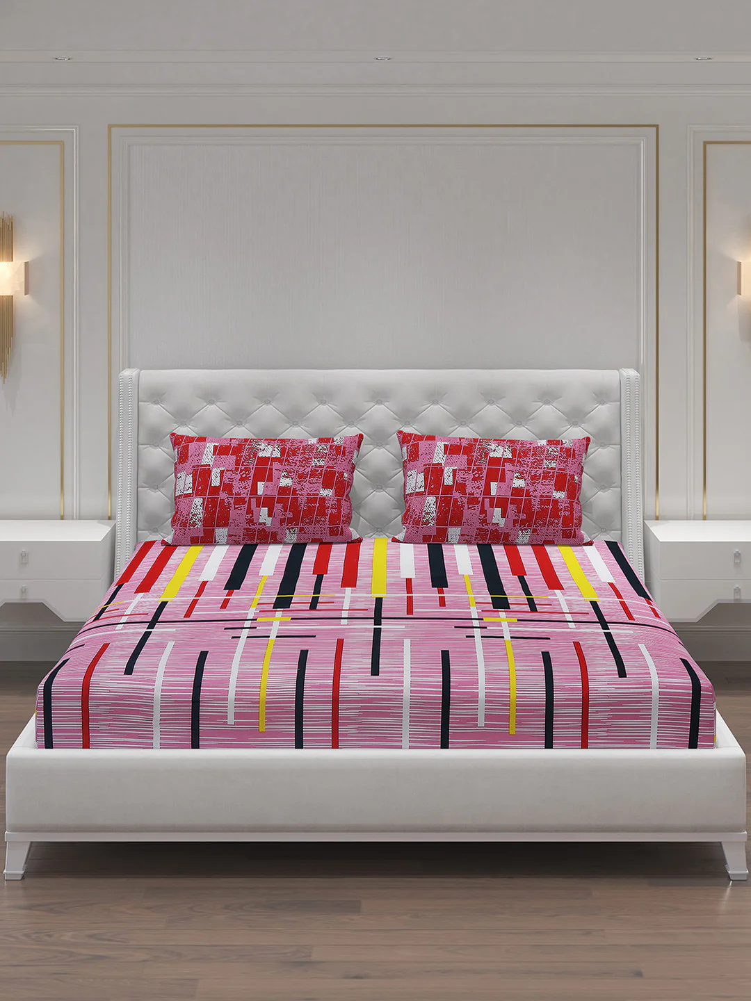 MOCA by Monte Carlo 104 GSM Cotton Double Bedsheet With 2 Pillow Covers - Image 4