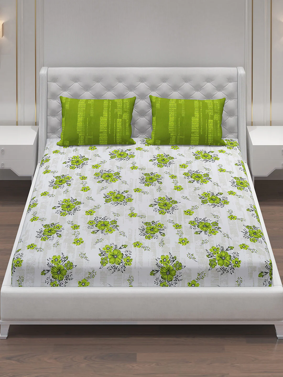 MOCA by Monte Carlo 104 GSM Cotton Double Bedsheet With 2 Pillow Covers - Image 2