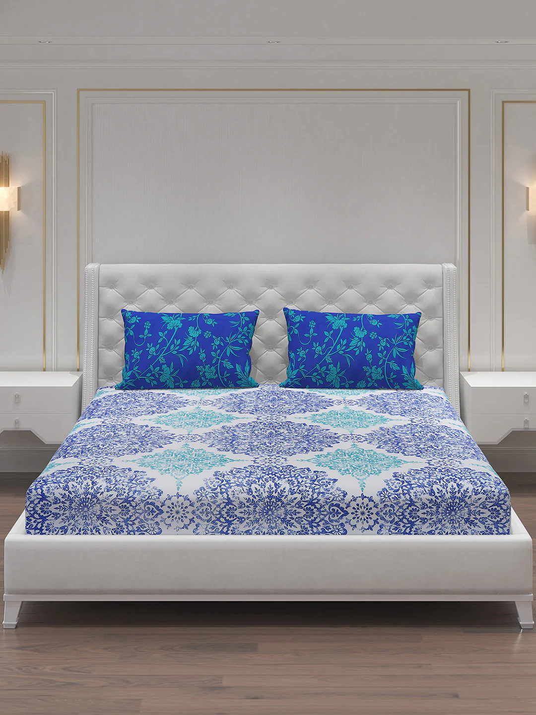 MOCA by Monte Carlo 104 GSM Cotton Double Bedsheet With 2 Pillow Covers - Image 4