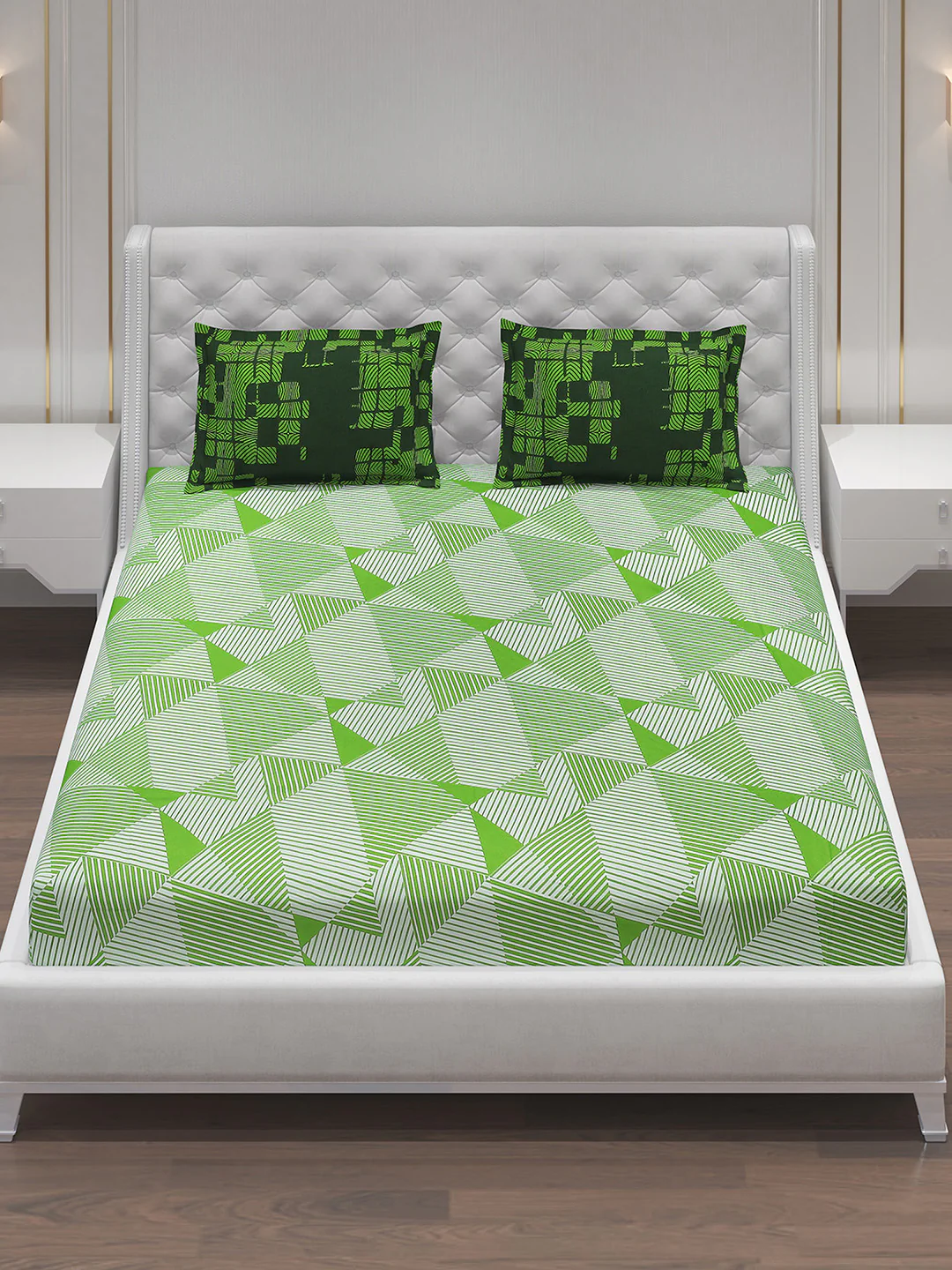 MOCA by Monte Carlo 104 TC Cotton Double Bedsheet with 2 Pillow Covers - Image 3