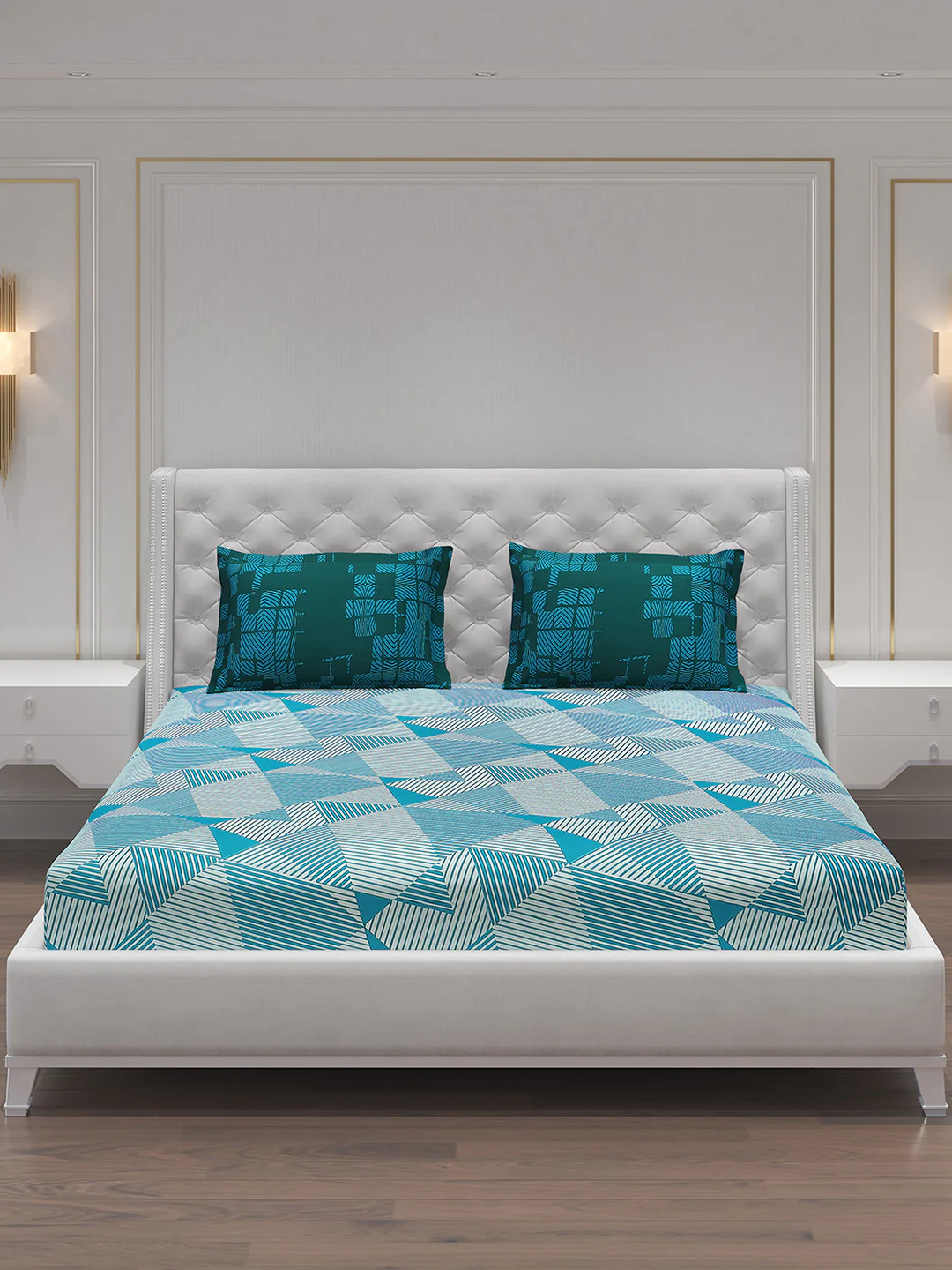 MOCA by Monte Carlo 104 TC Cotton Double Bedsheet with 2 Pillow Covers - Image 3