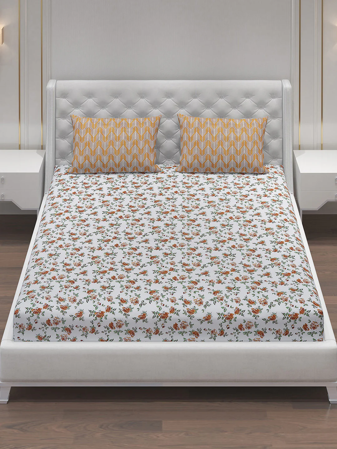 MOCA by Monte Carlo 104 TC Cotton Double Bedsheet with 2 Pillow Covers - Image 2