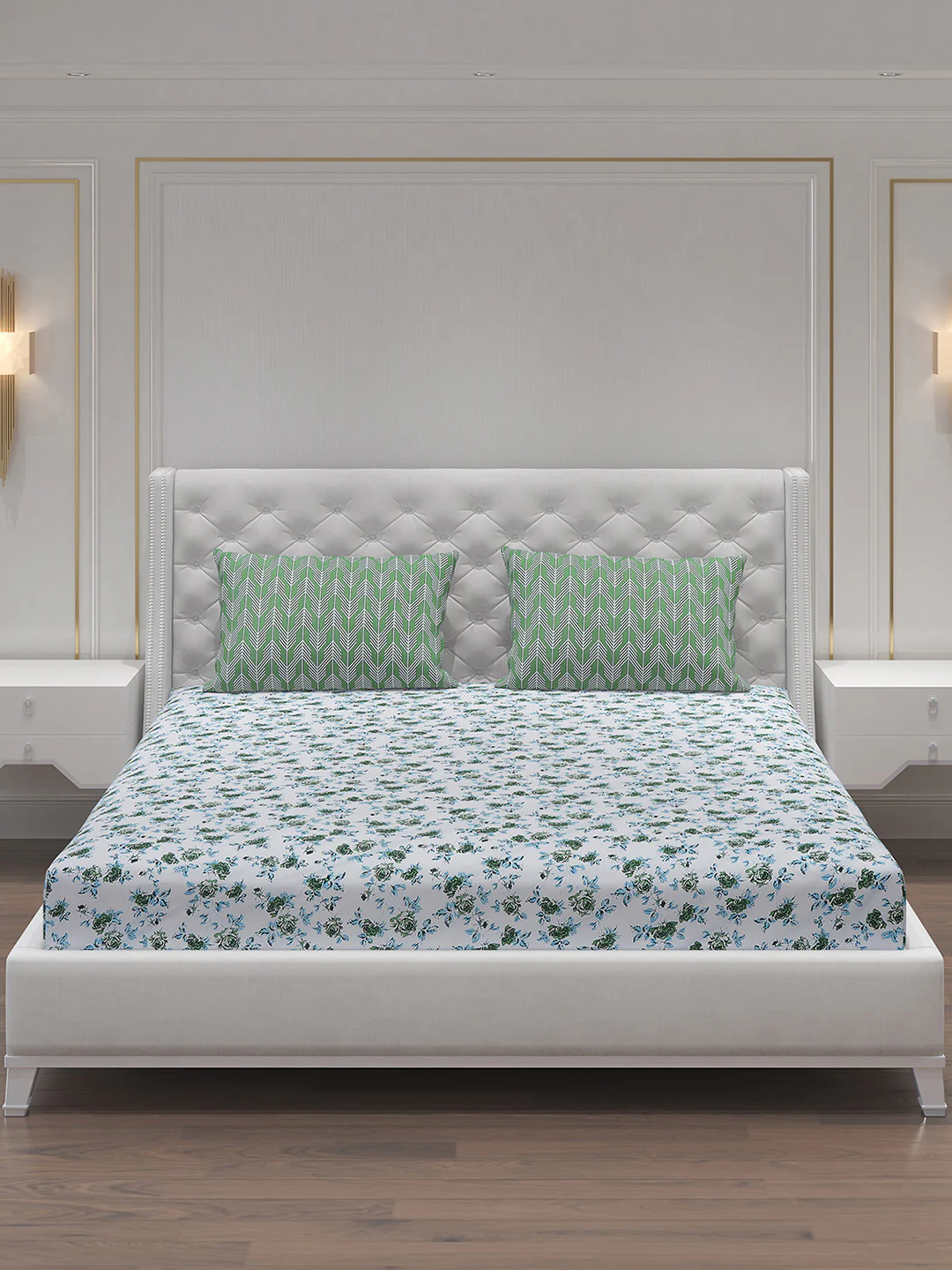 MOCA by Monte Carlo 104 TC Cotton Double Bedsheet with 2 Pillow Covers - Image 3