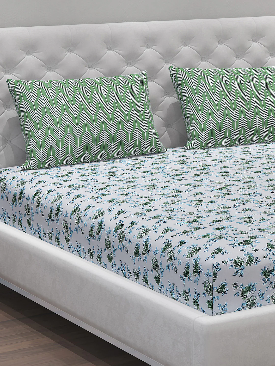MOCA by Monte Carlo 104 TC Cotton Double Bedsheet with 2 Pillow Covers - Image 4