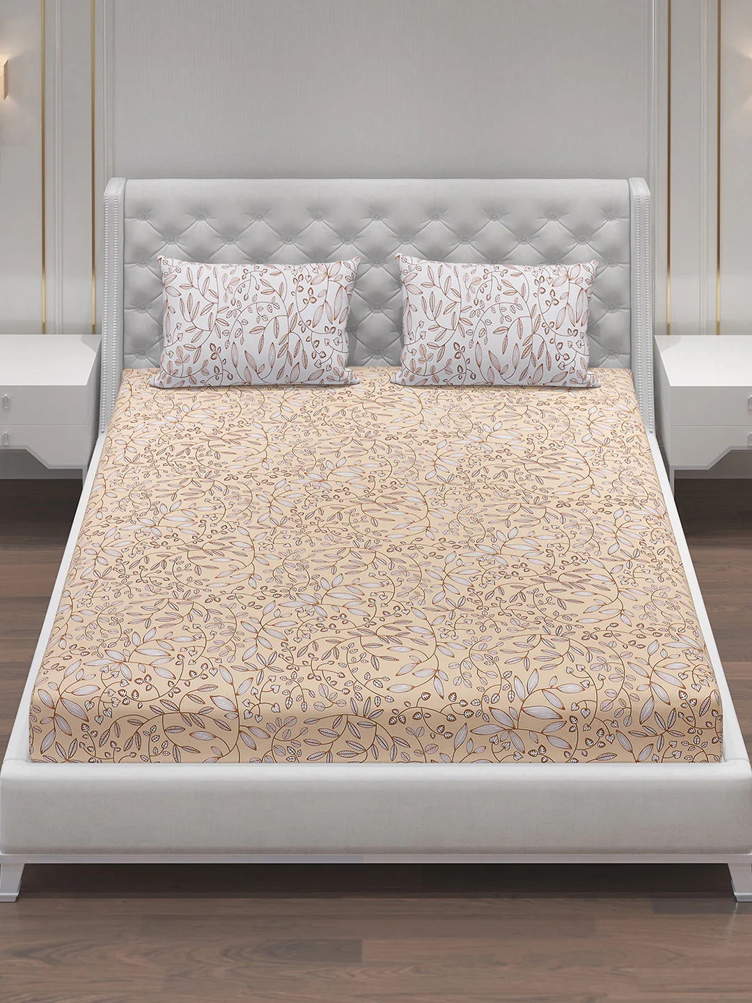MOCA by Monte Carlo 104 TC Cotton Double Bedsheet with 2 Pillow Covers - Image 3