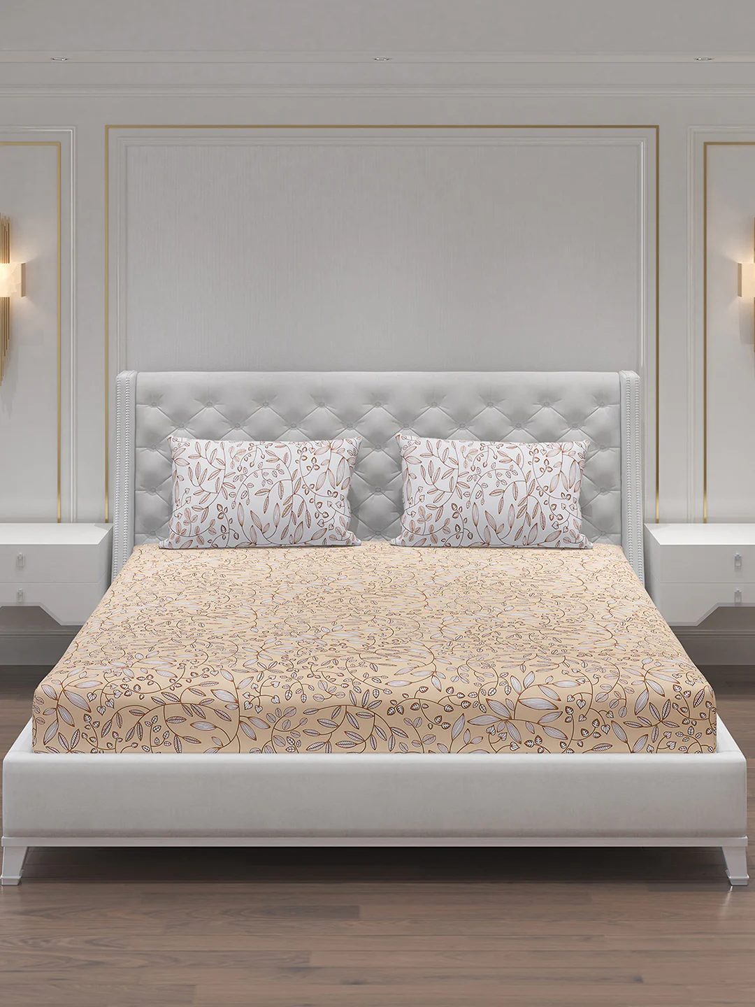 MOCA by Monte Carlo 104 TC Cotton Double Bedsheet with 2 Pillow Covers - Image 4