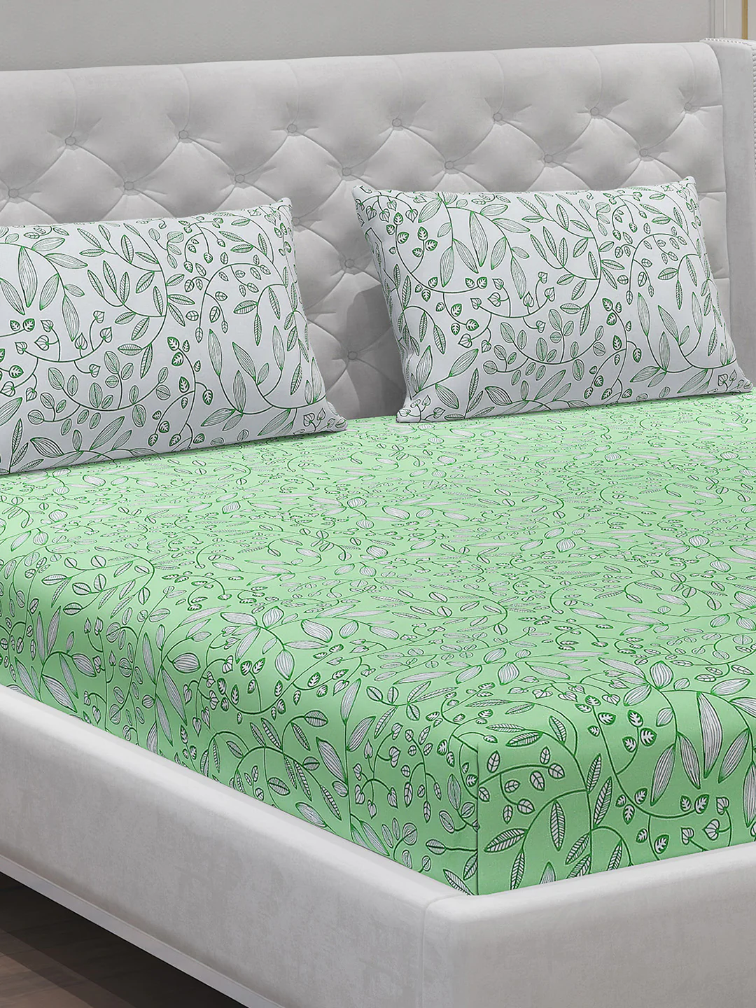 MOCA by Monte Carlo 104 TC Cotton Double Bedsheet with 2 Pillow Covers - Image 4