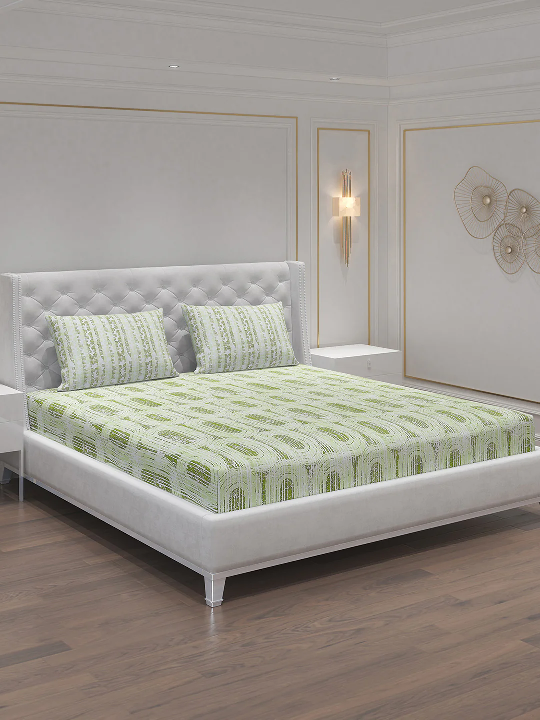 MOCA by Monte Carlo 104 TC Cotton Double Bedsheet with 2 Pillow Covers - Image 2