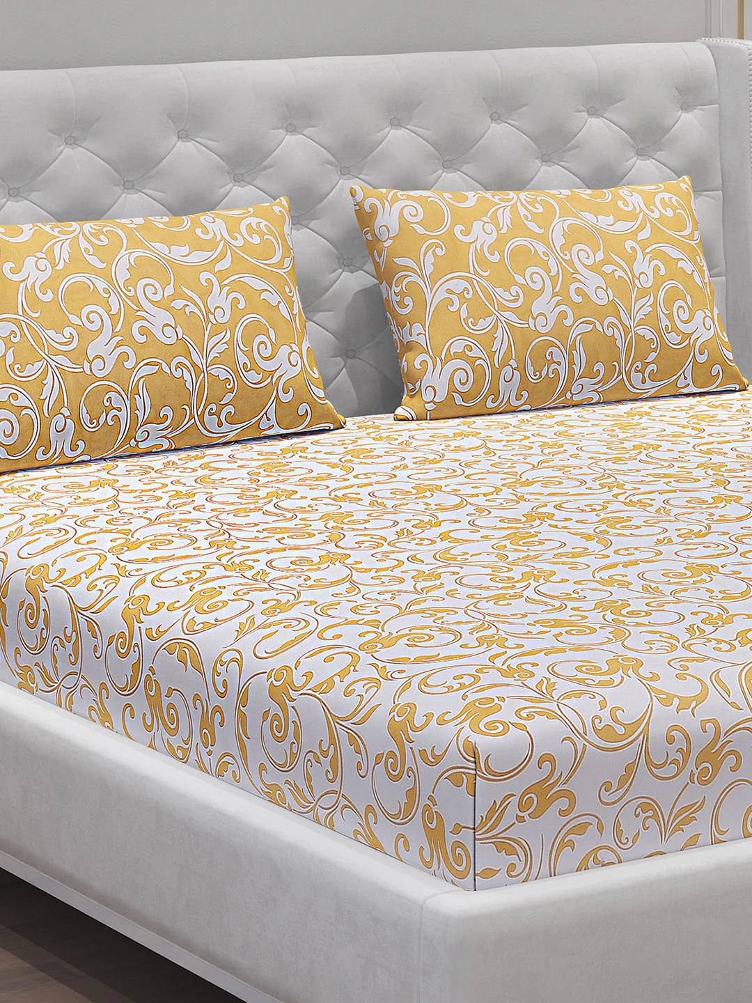 MOCA by Monte Carlo 104 TC Cotton Double Bedsheet with 2 Pillow Covers - Image 4