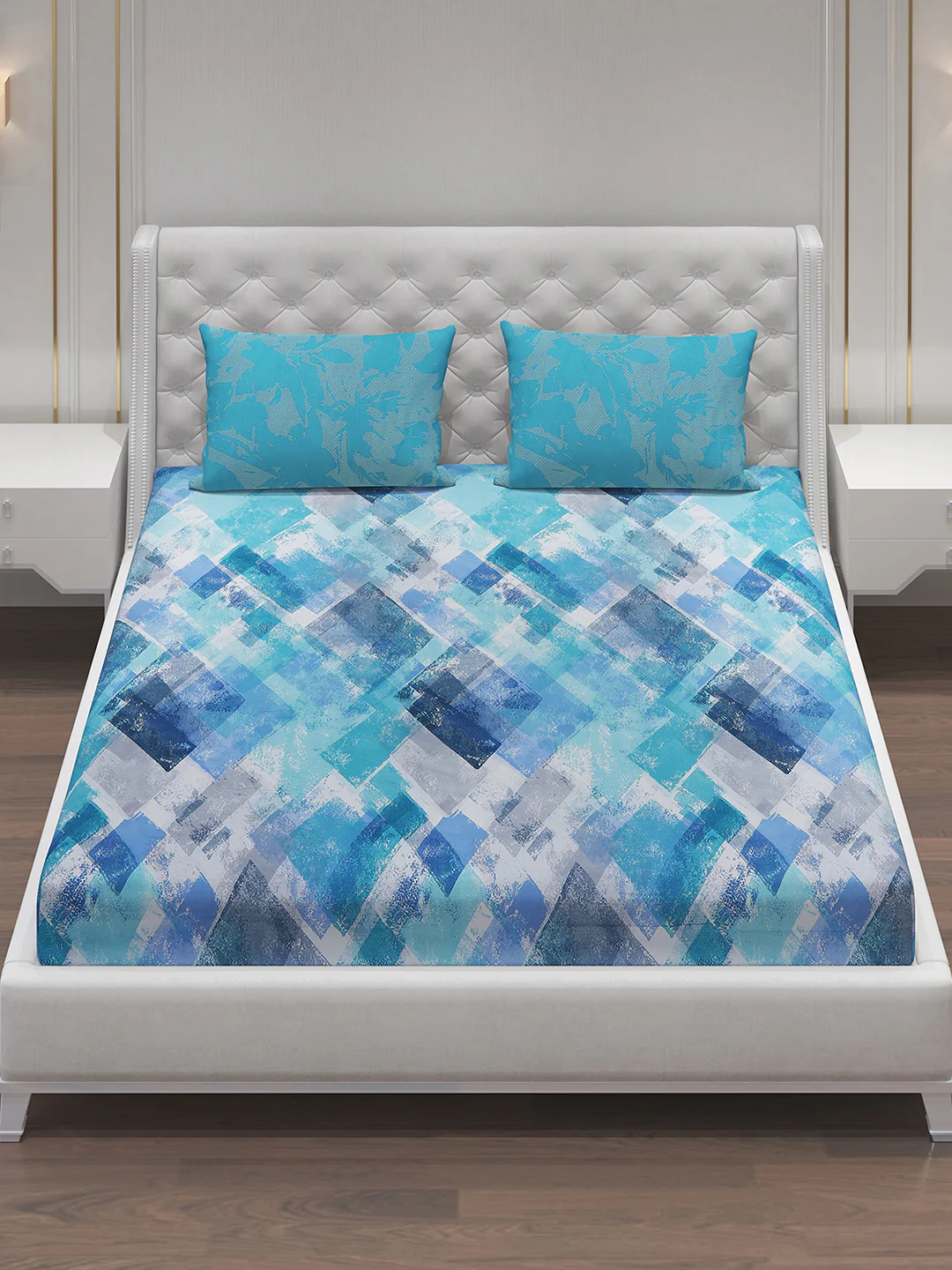 MOCA by Monte Carlo 104 TC Cotton Double Bedsheet with 2 Pillow Covers - Image 2