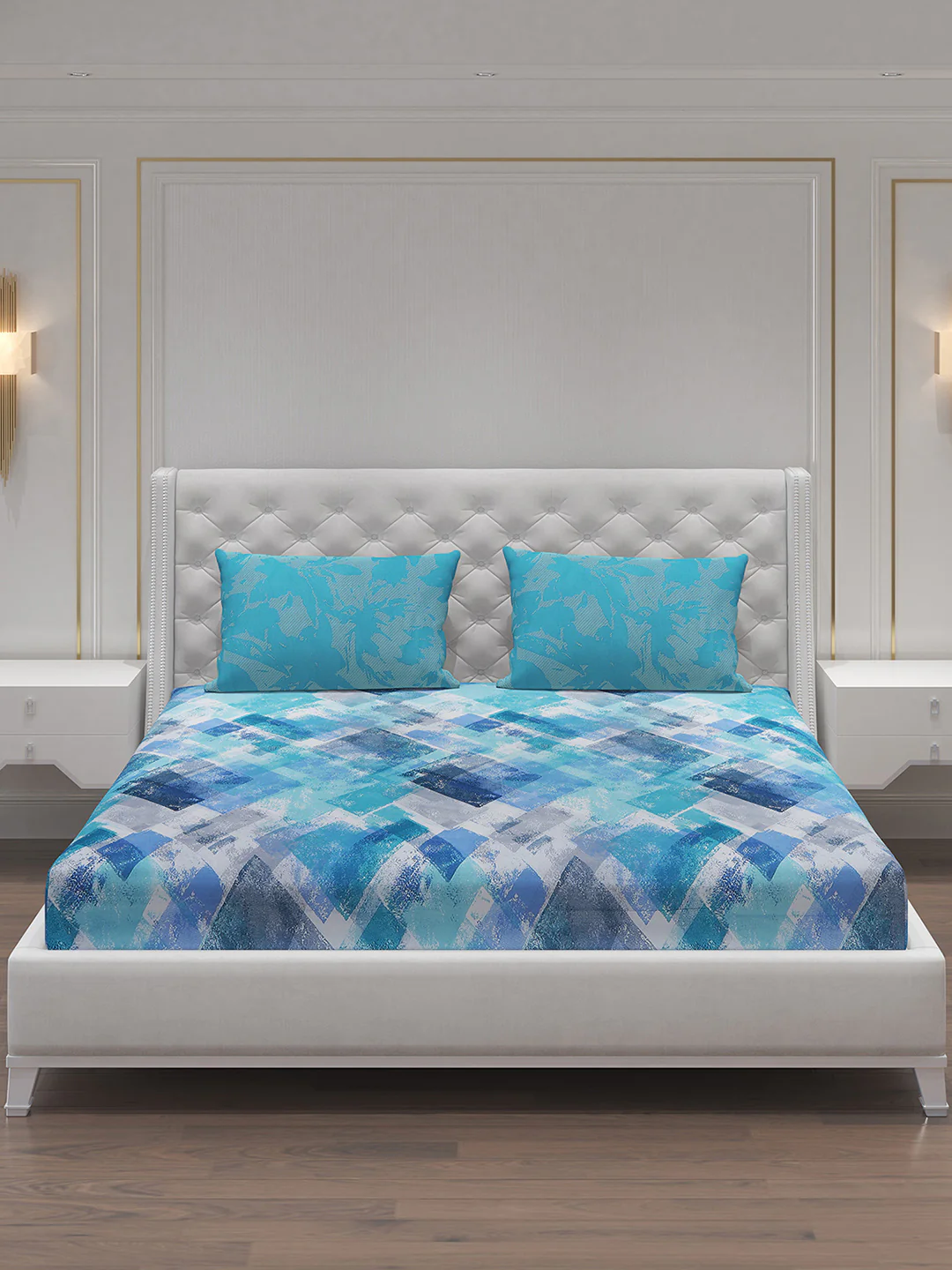 MOCA by Monte Carlo 104 TC Cotton Double Bedsheet with 2 Pillow Covers - Image 3