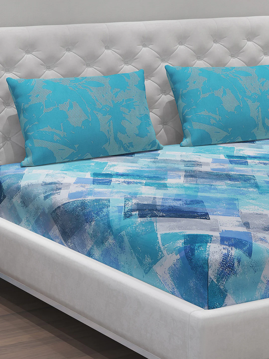 MOCA by Monte Carlo 104 TC Cotton Double Bedsheet with 2 Pillow Covers - Image 4