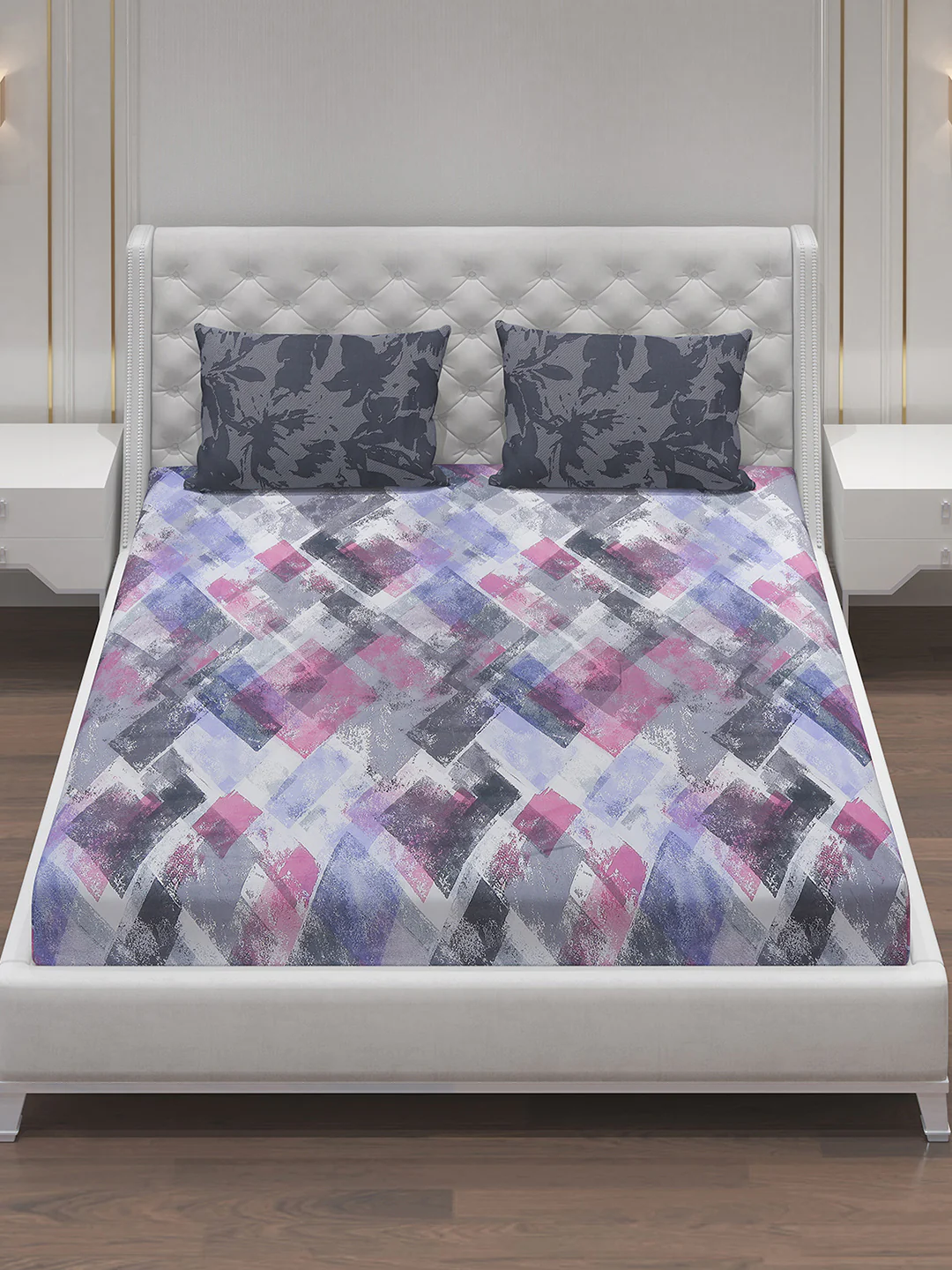 MOCA by Monte Carlo 104 TC Cotton Double Bedsheet with 2 Pillow Covers - Image 2