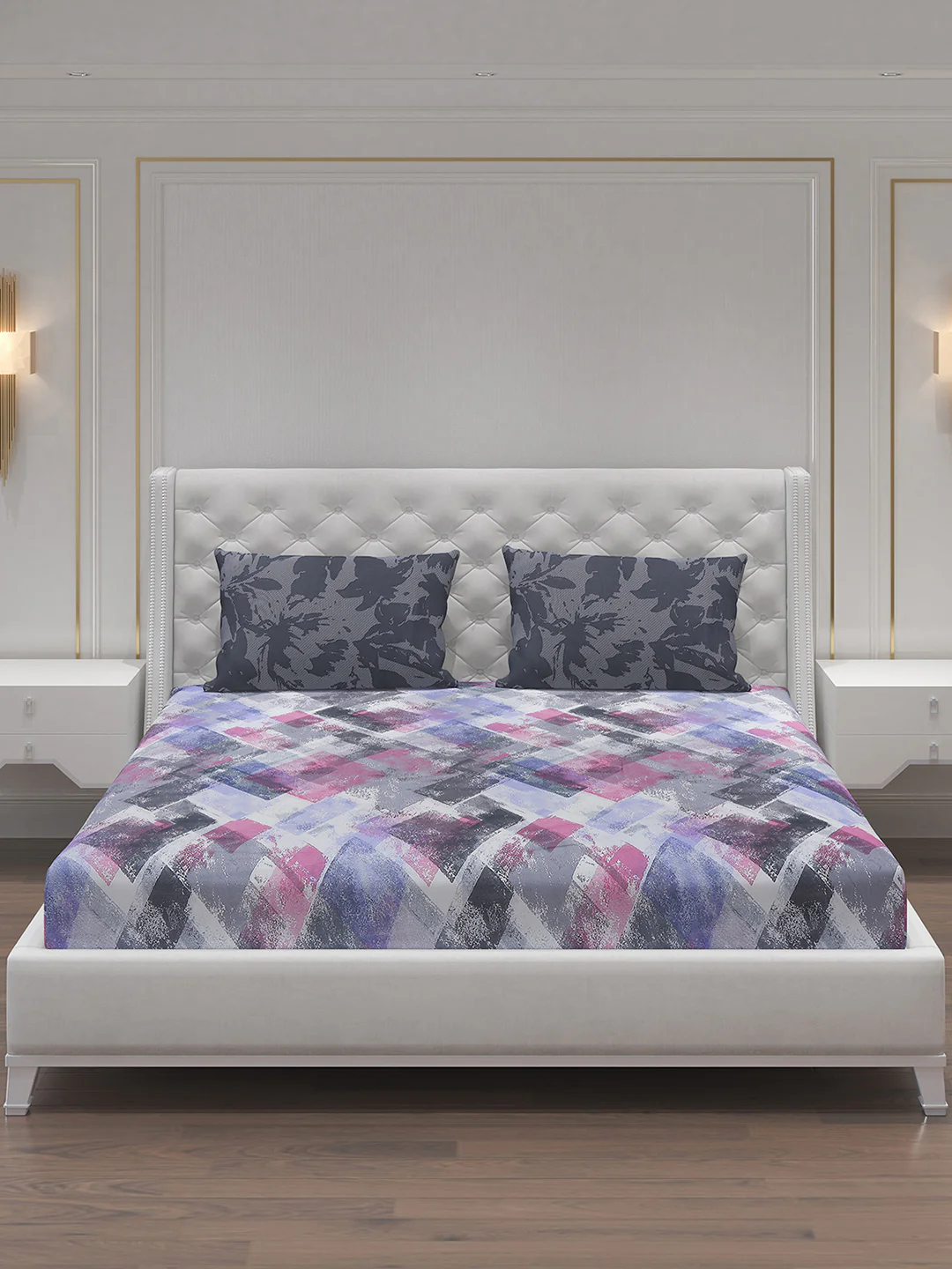MOCA by Monte Carlo 104 TC Cotton Double Bedsheet with 2 Pillow Covers - Image 3