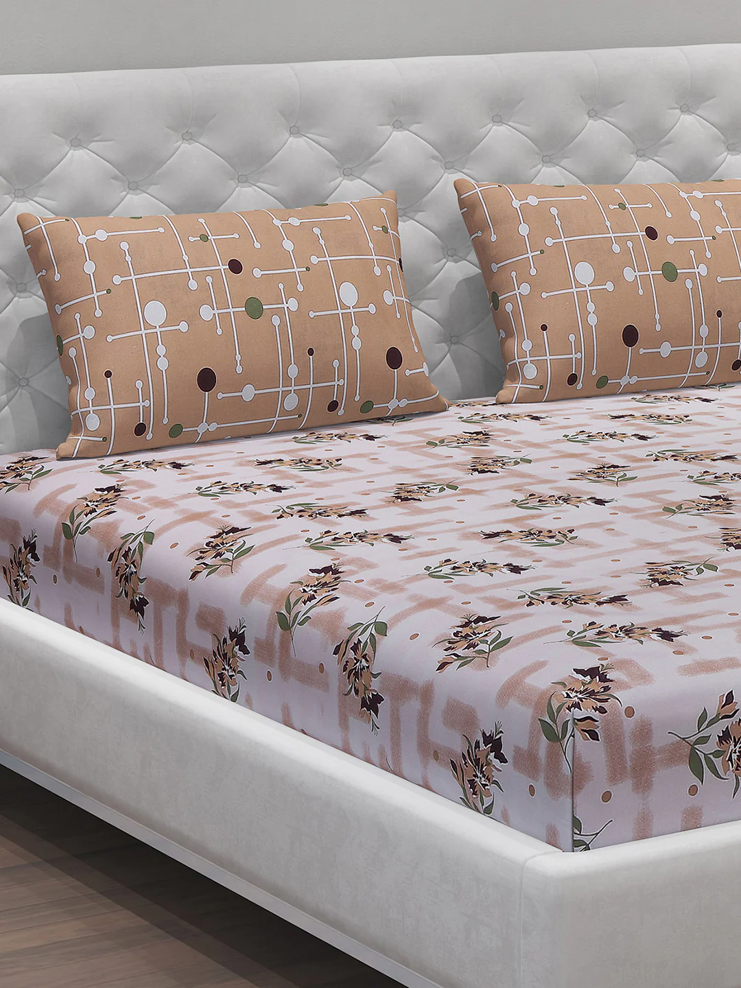 MOCA by Monte Carlo 104 TC Cotton Double Bedsheet with 2 Pillow Covers - Image 4