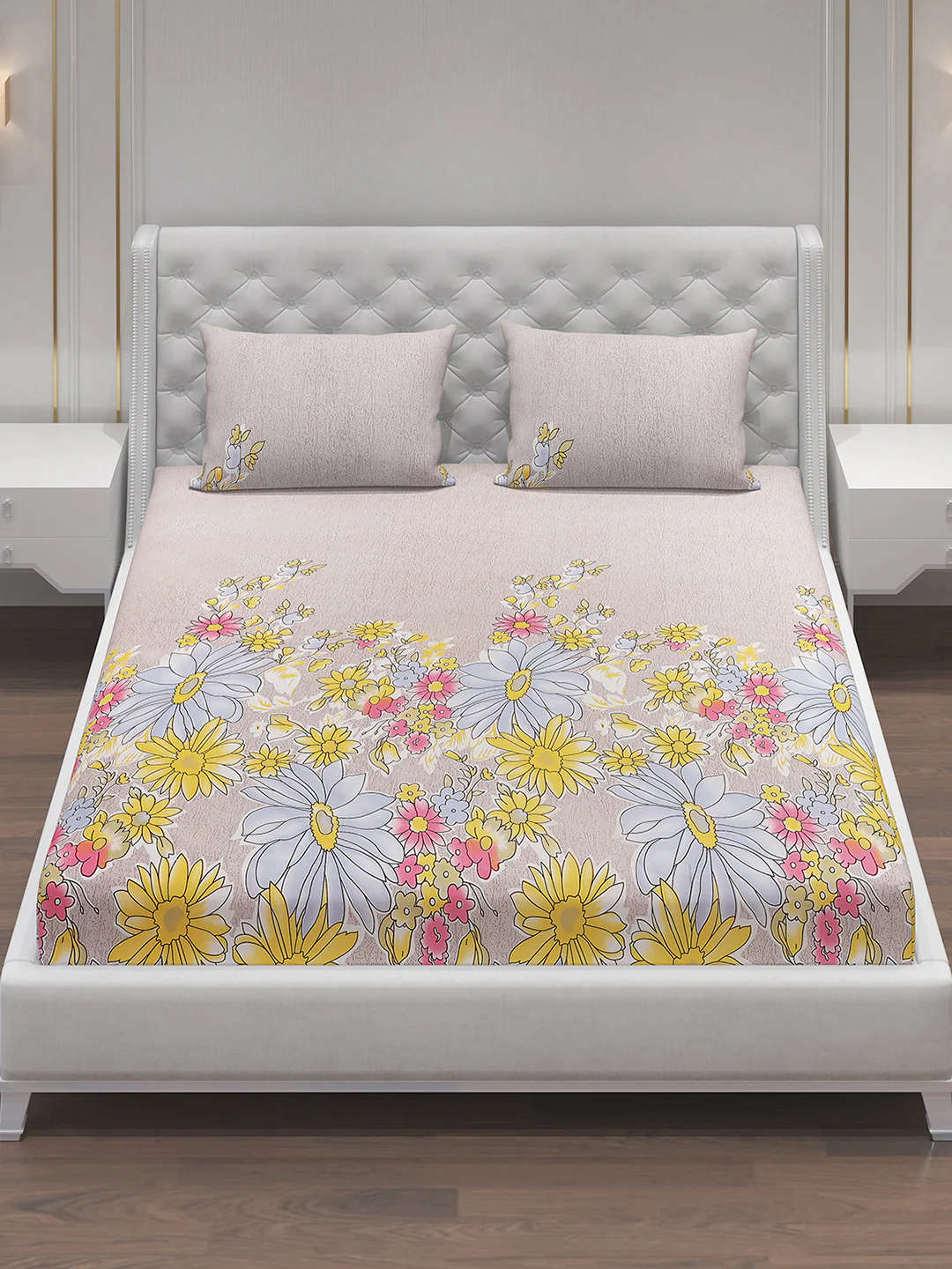 MOCA by Monte Carlo 120 GSM Microfibre Double Bedsheet with 2 Pillow Covers - Image 3