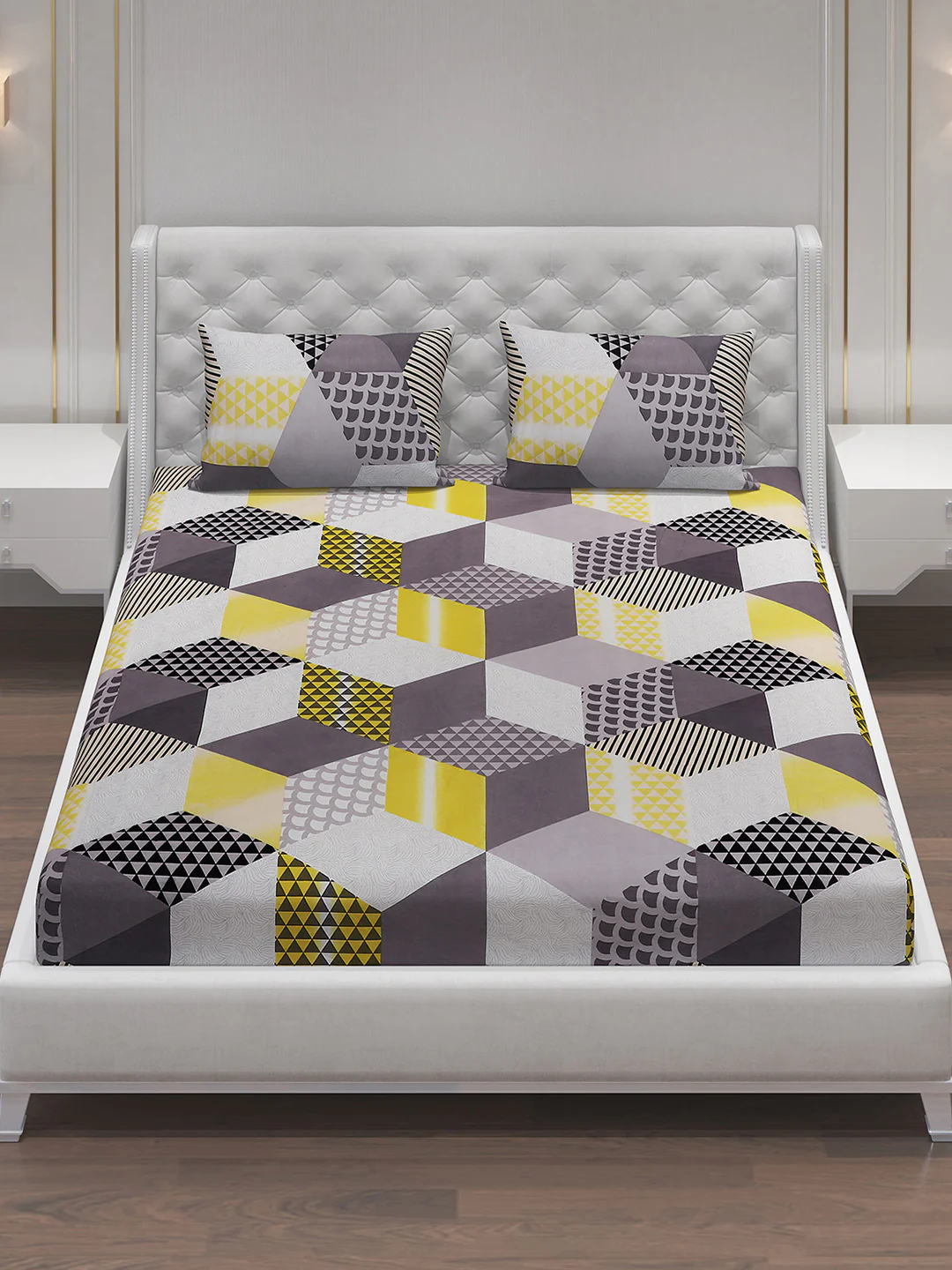 MOCA by Monte Carlo 120 GSM Microfibre Double Bedsheet with 2 Pillow Covers - Image 3