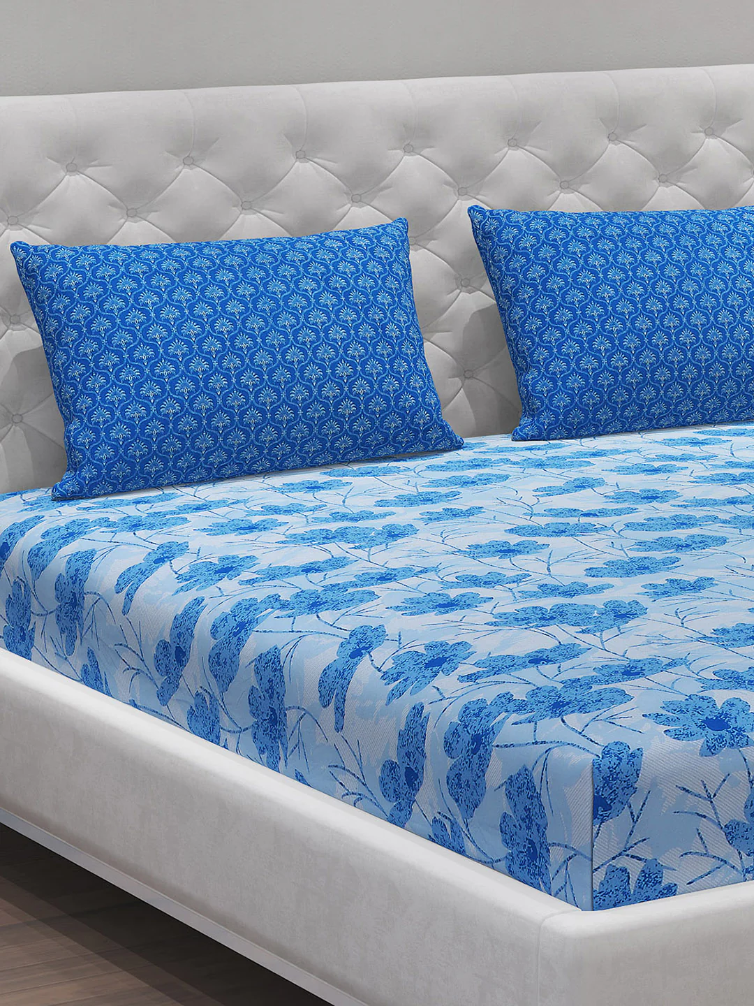 MOCA by Monte Carlo 144 TC Cotton King Bedsheet with 2 Pillow Covers - Image 4
