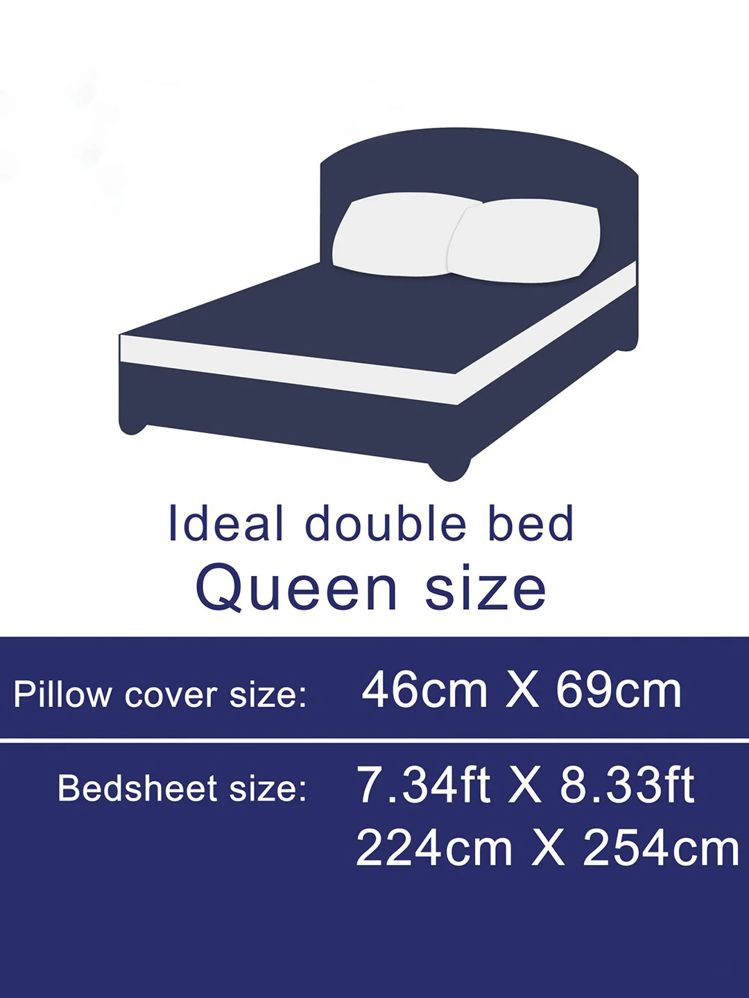 210 TC Cotton King Bedsheet with 2 Pillow Covers - Image 7