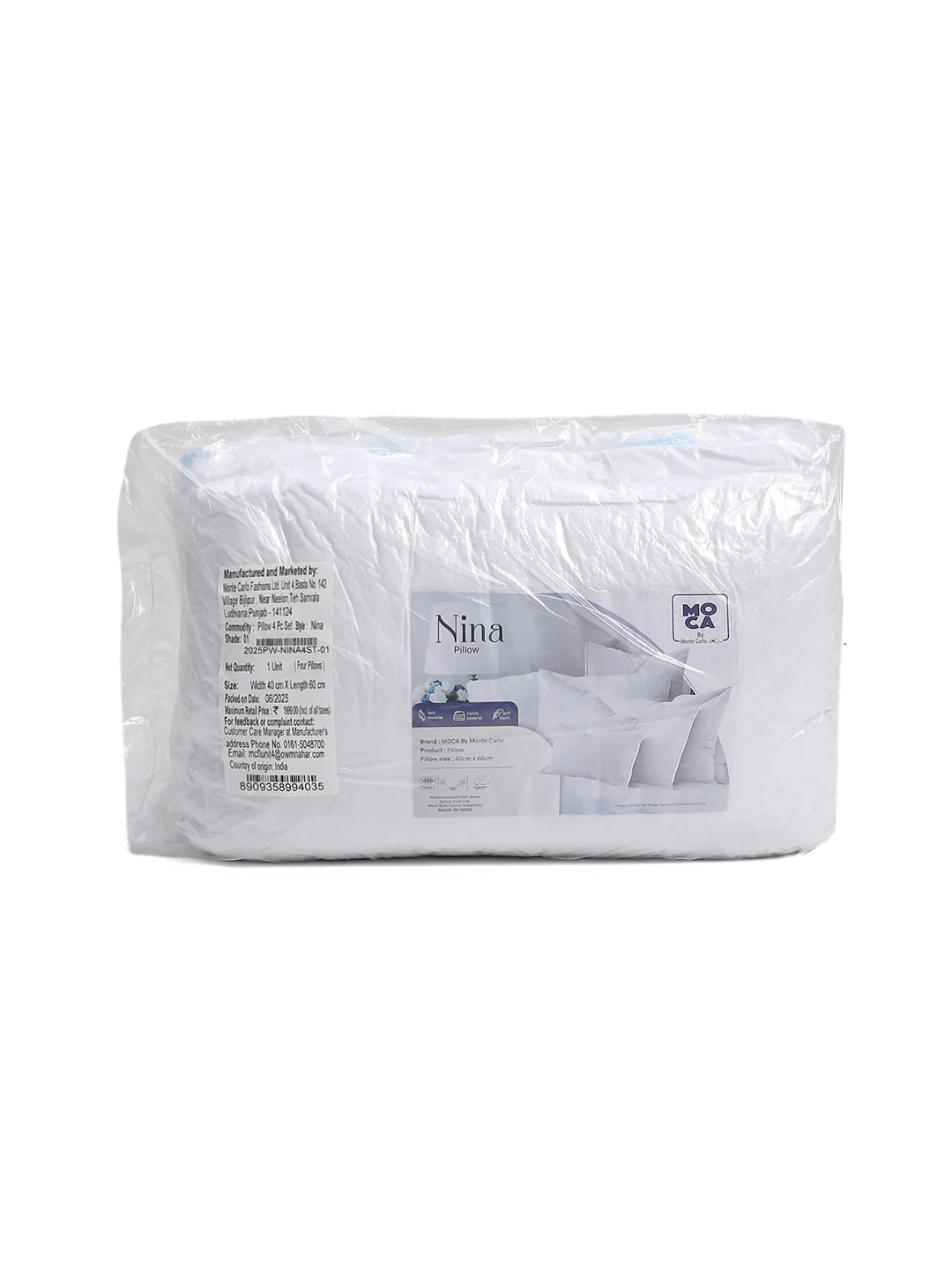 Moca by Monte Carlo Microfibre Sleeping Pillow (Pack of 4) - Image 6