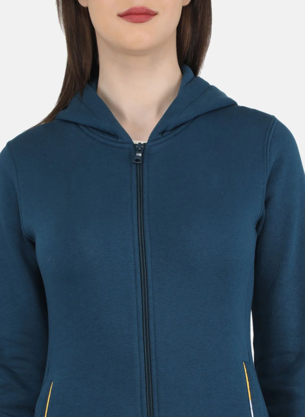 Women Blue Solid Sweatshirt - Image 5