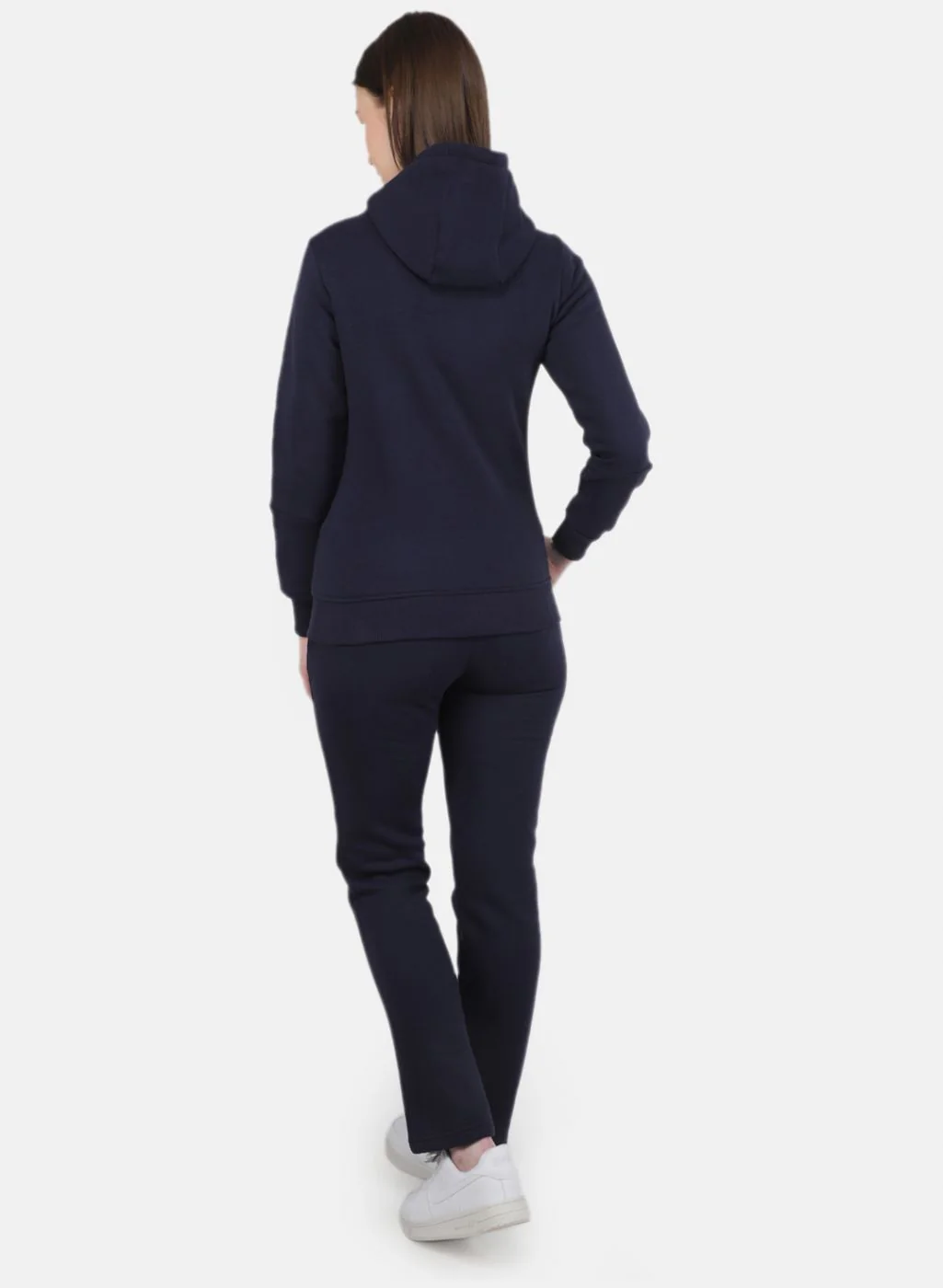 Women NAvy Blue Solid Tracksuit - Image 3
