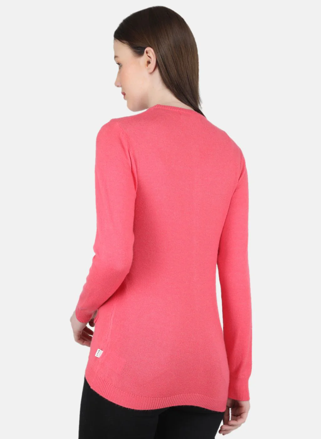 Women Pink Self Design Cardigan - Image 3