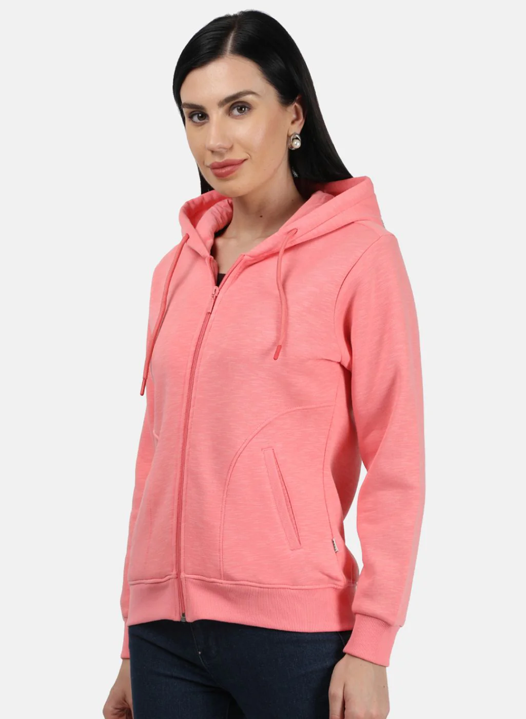 Women Pink Solid Sweatshirt - Image 2
