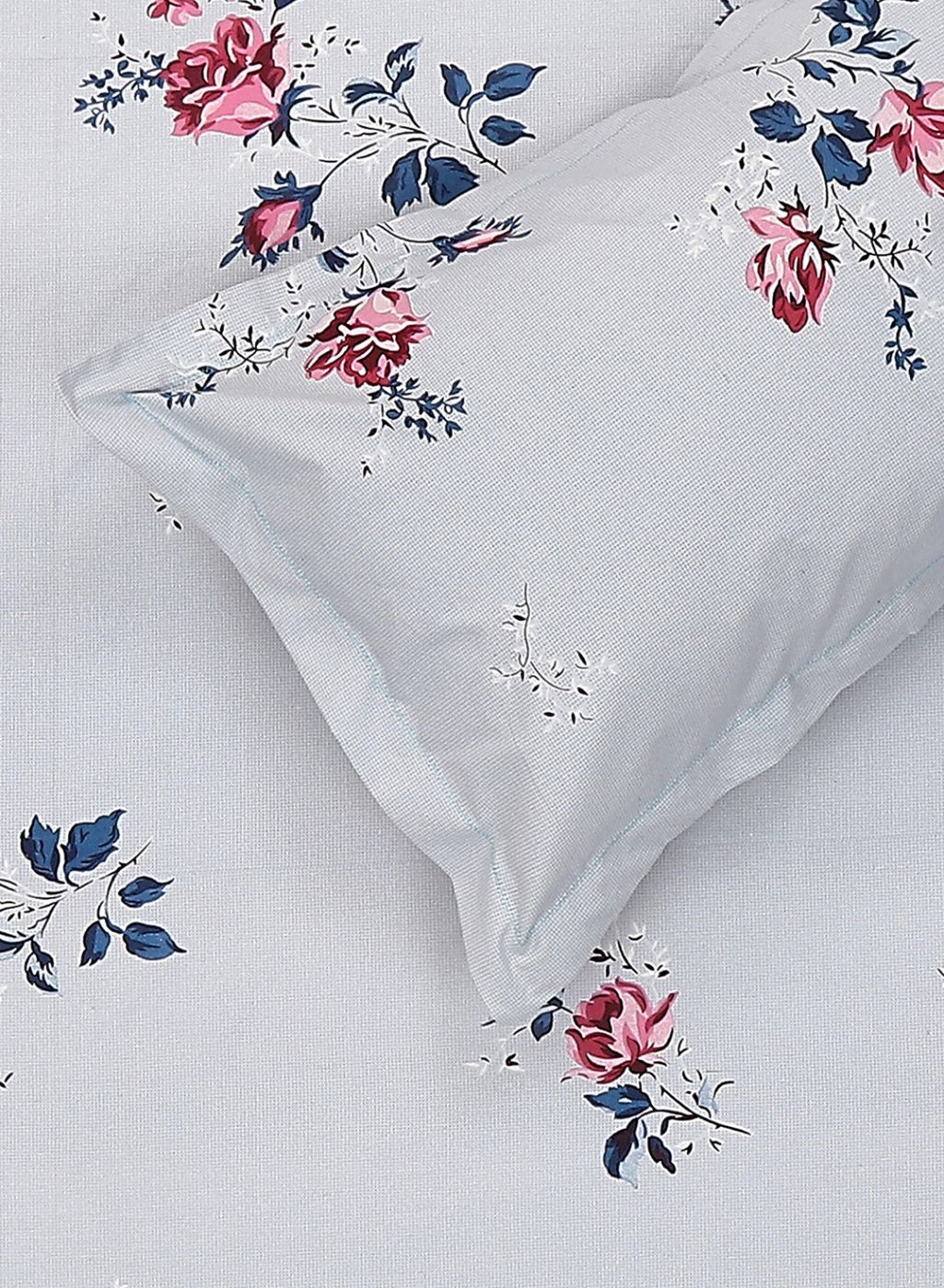 120TC Pure Cotton Queen Bedsheet with 2 Pillow Covers - Image 5