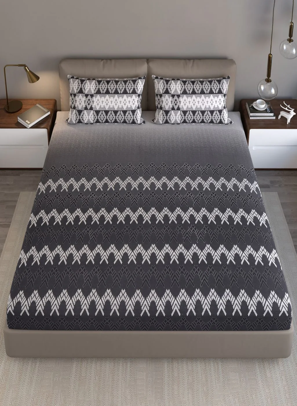 140TC Pure Cotton King Bedsheet with 2 Pillow Covers - Image 3