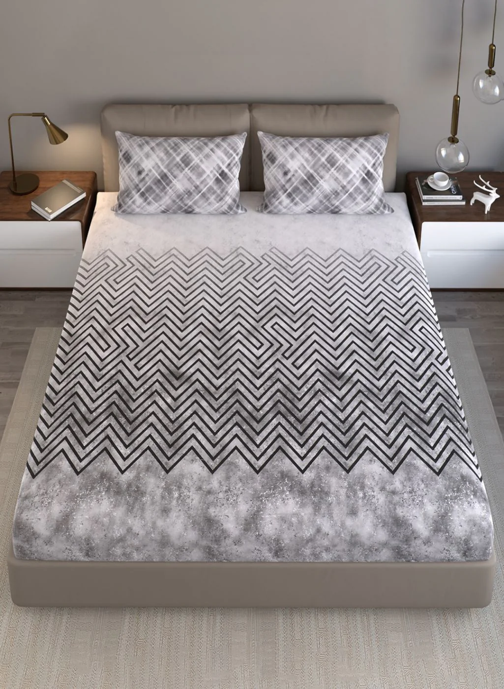 140TC Pure Cotton King Bedsheet with 2 Pillow Covers - Image 3