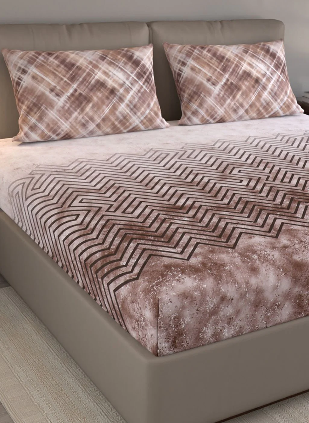 140TC Pure Cotton King Bedsheet with 2 Pillow Covers - Image 4