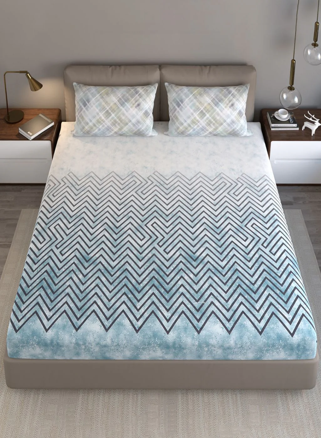 140TC Pure Cotton King Bedsheet with 2 Pillow Covers - Image 3