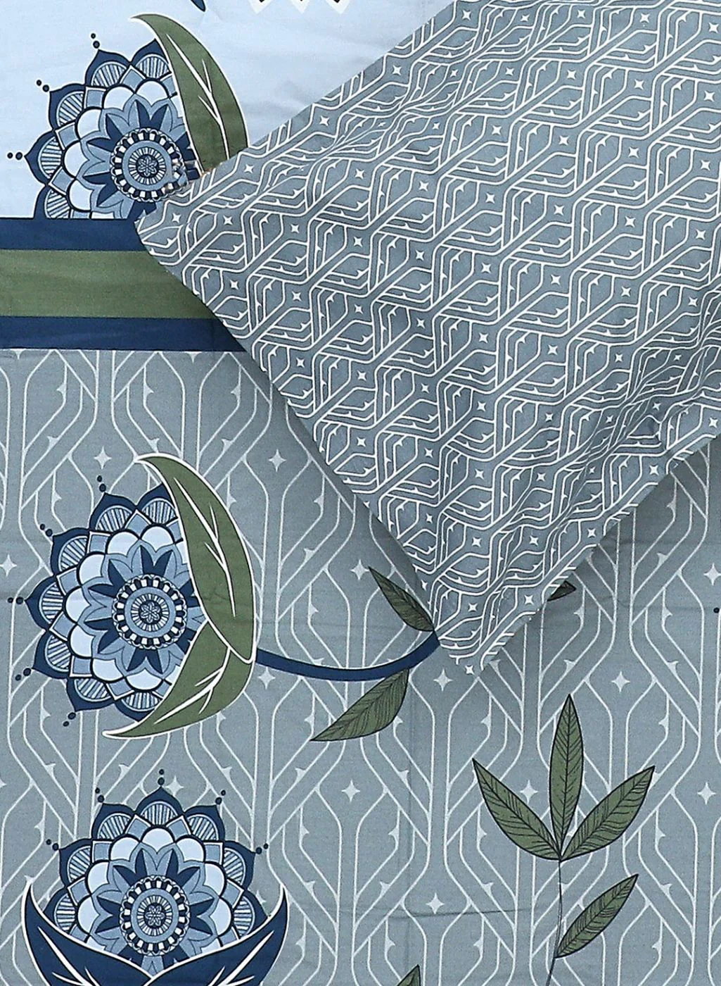 144TC Pure Cotton King Bedsheet with 2 Pillow Covers - Image 5