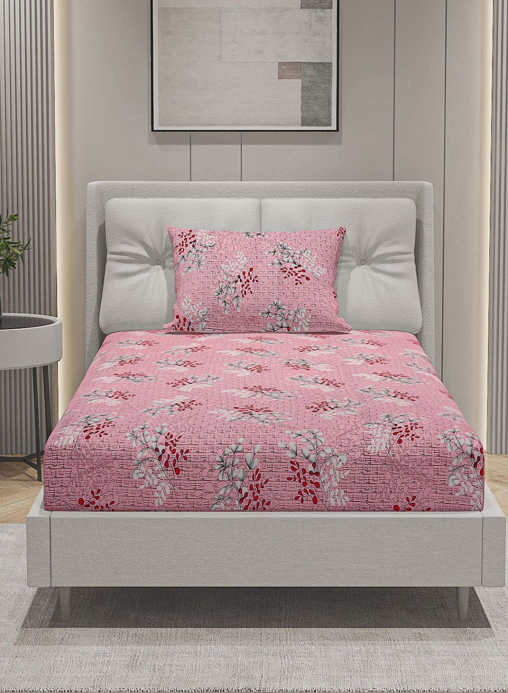 144TC Pure Cotton Single Bedsheet with 1 Pillow Covers - Image 2