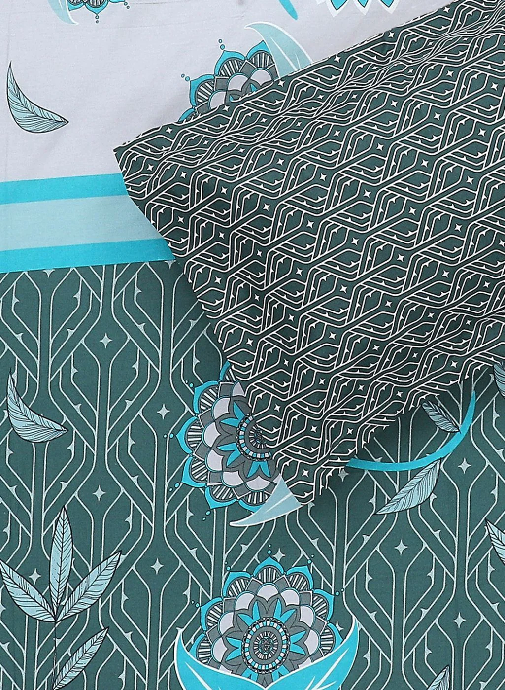 144TC Pure Cotton Single Bedsheet with 1 Pillow Covers - Image 5